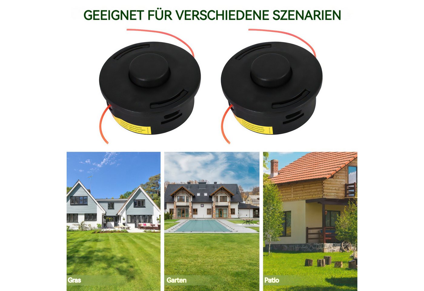 Thumbnail - BlingBin Rasenmähermesser 1-2 Stück Mähkopf 25-2 Fadenkopf M10x1.0 Trimmerkopf für Stihl (1 Set, 1-St., 12 x 5 x 4.5cm),...