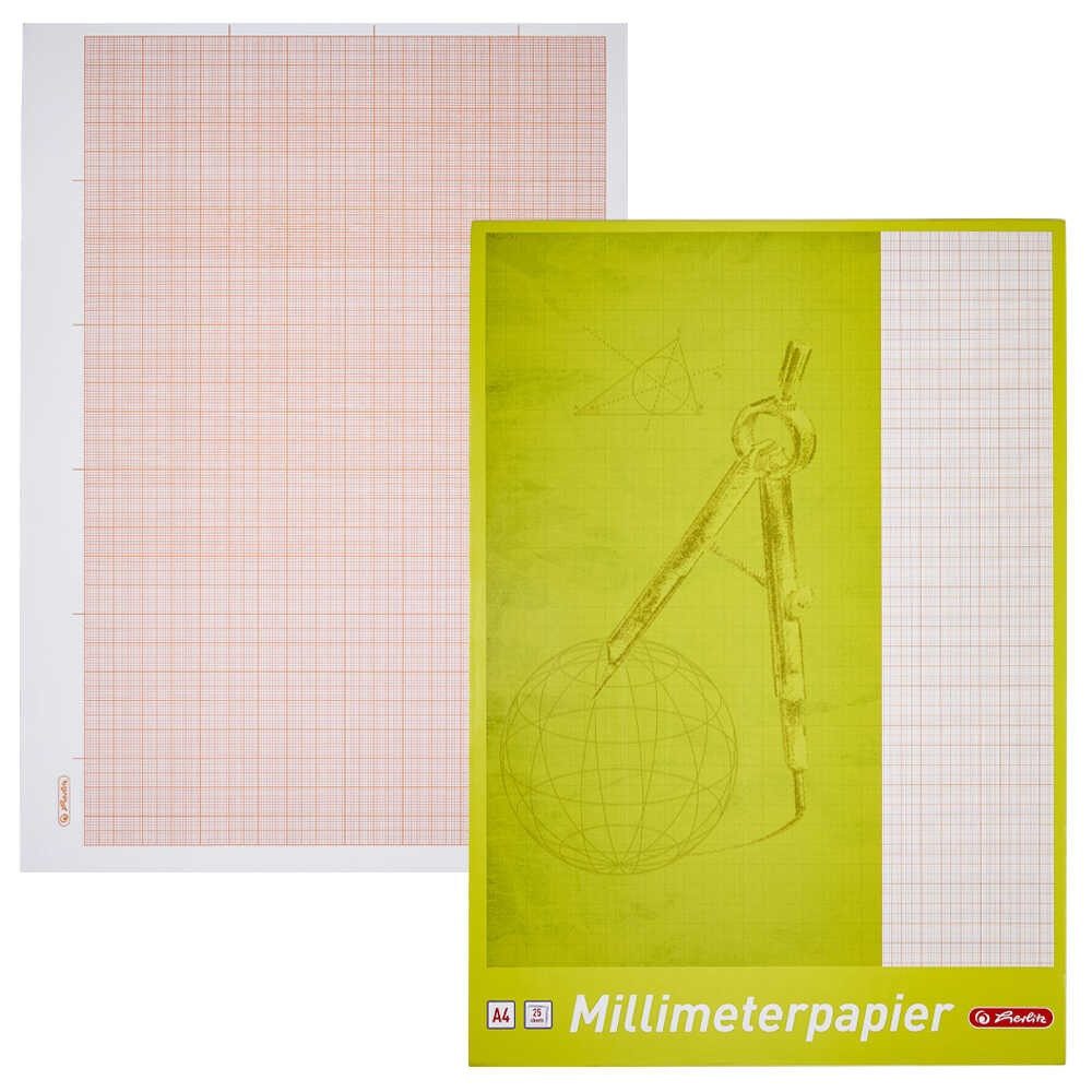 Herlitz Zeichenblock herlitz Millimeterblock DIN A4 Millimeter, 1 St.