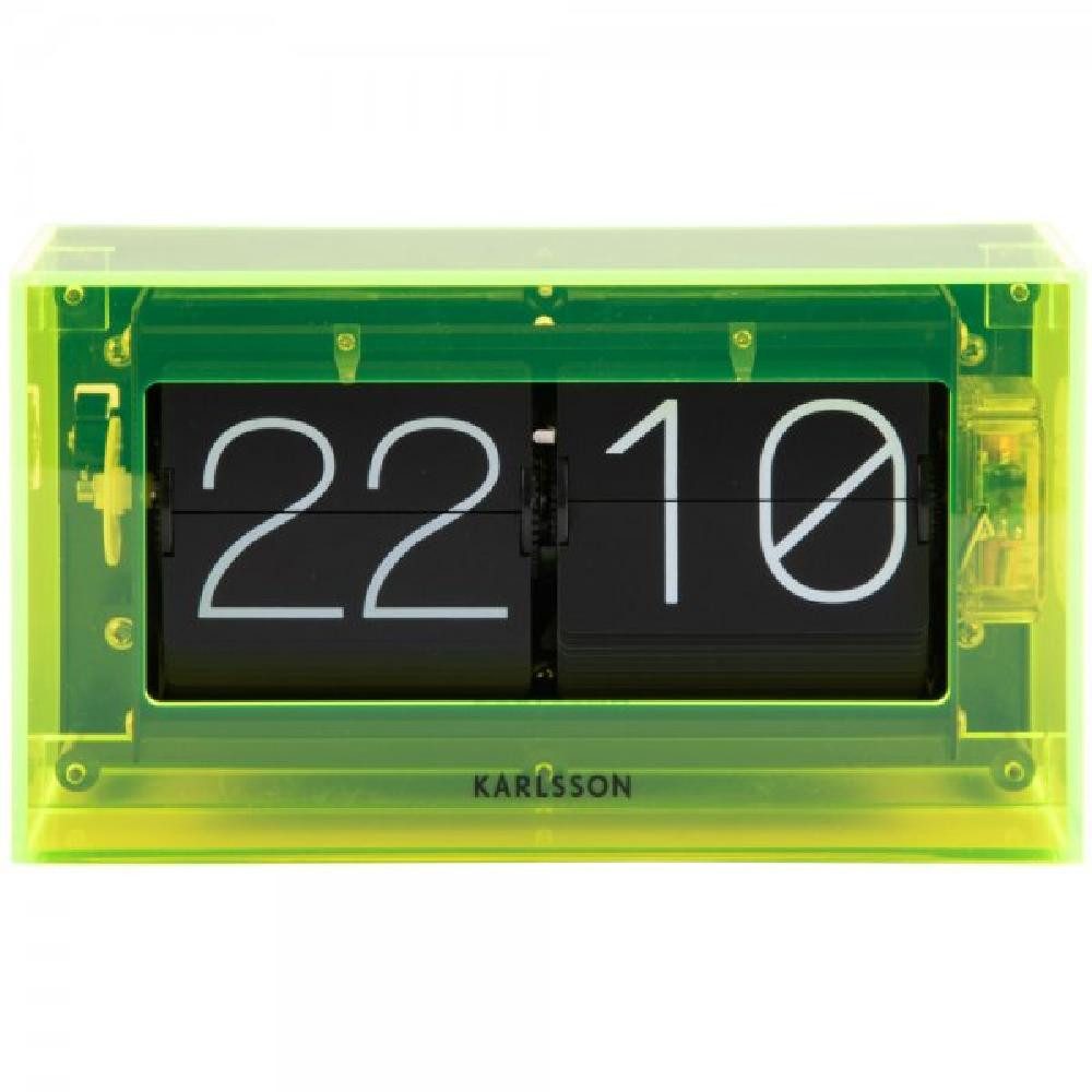 Karlsson Uhr Tischuhr Table Clock Boxed Flip Gelb (11,7cm)