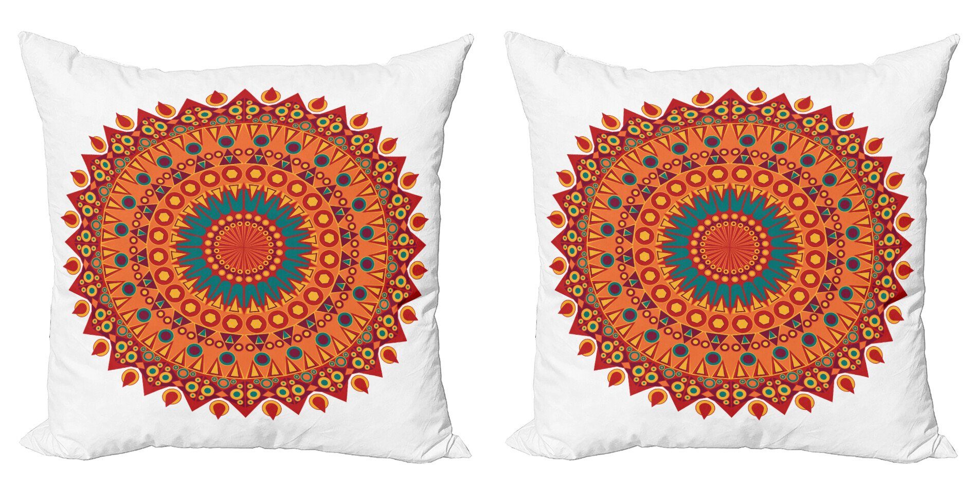 Mandala (2 Kultur Medaillon Modern Doppelseitiger Orientalische Kissenbezüge Digitaldruck, Abakuhaus Accent Stück),