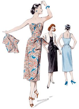 Butterick Kreativset Butterick® Papierschnittmuster Retro 1950s Kleid D