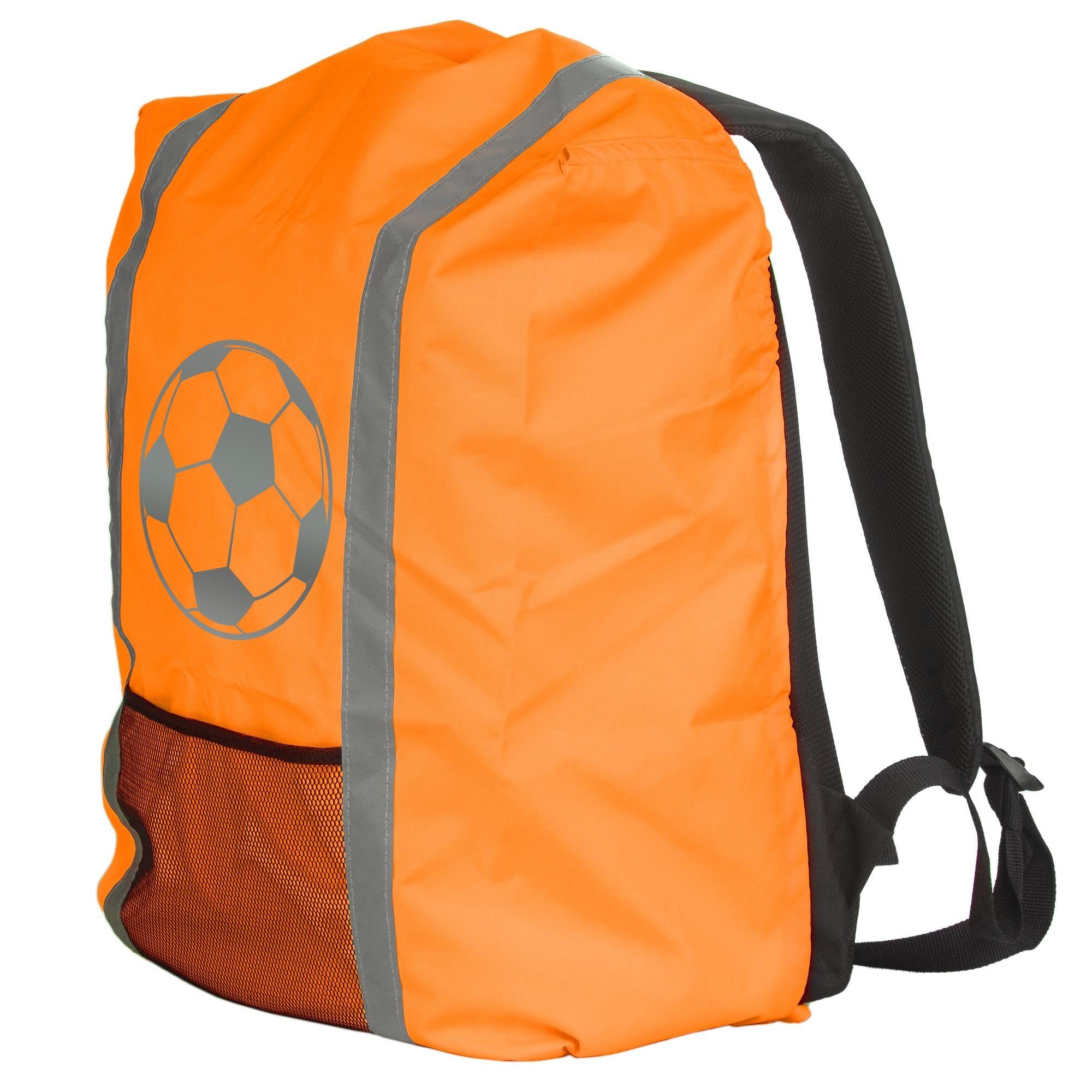 EAZY CASE Rucksack-Regenschutz Reflektor-Überzug Schutzhülle Fußball