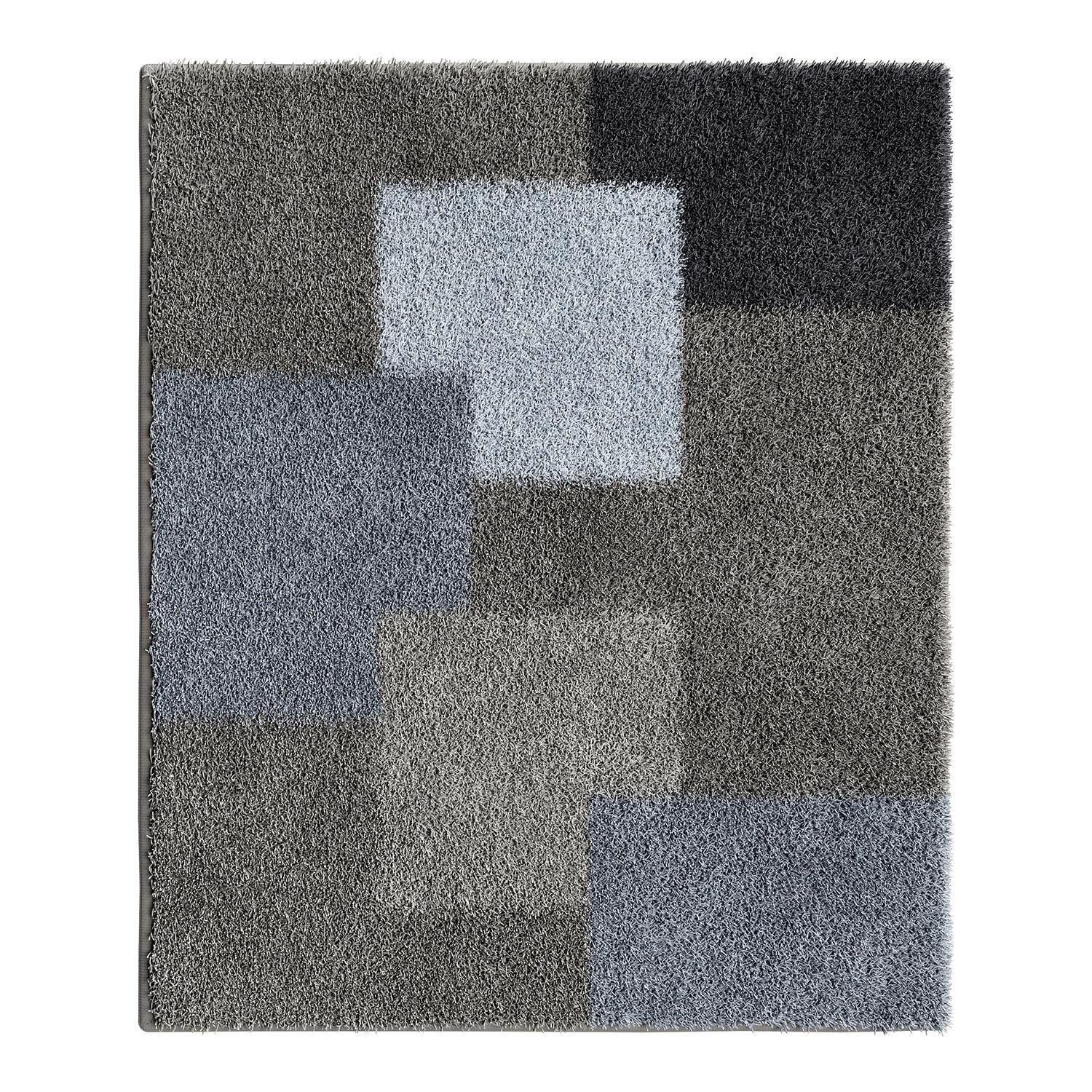 Grund Badematte RUBIC, B 50 x L 60 cm, Taupe, Anthrazit, Grau, Höhe 20 mm, rutschhemmend beschichtet, fußbodenheizungsgeeignet, schnell trocknend, Polyacryl, rechteckig, waschbar