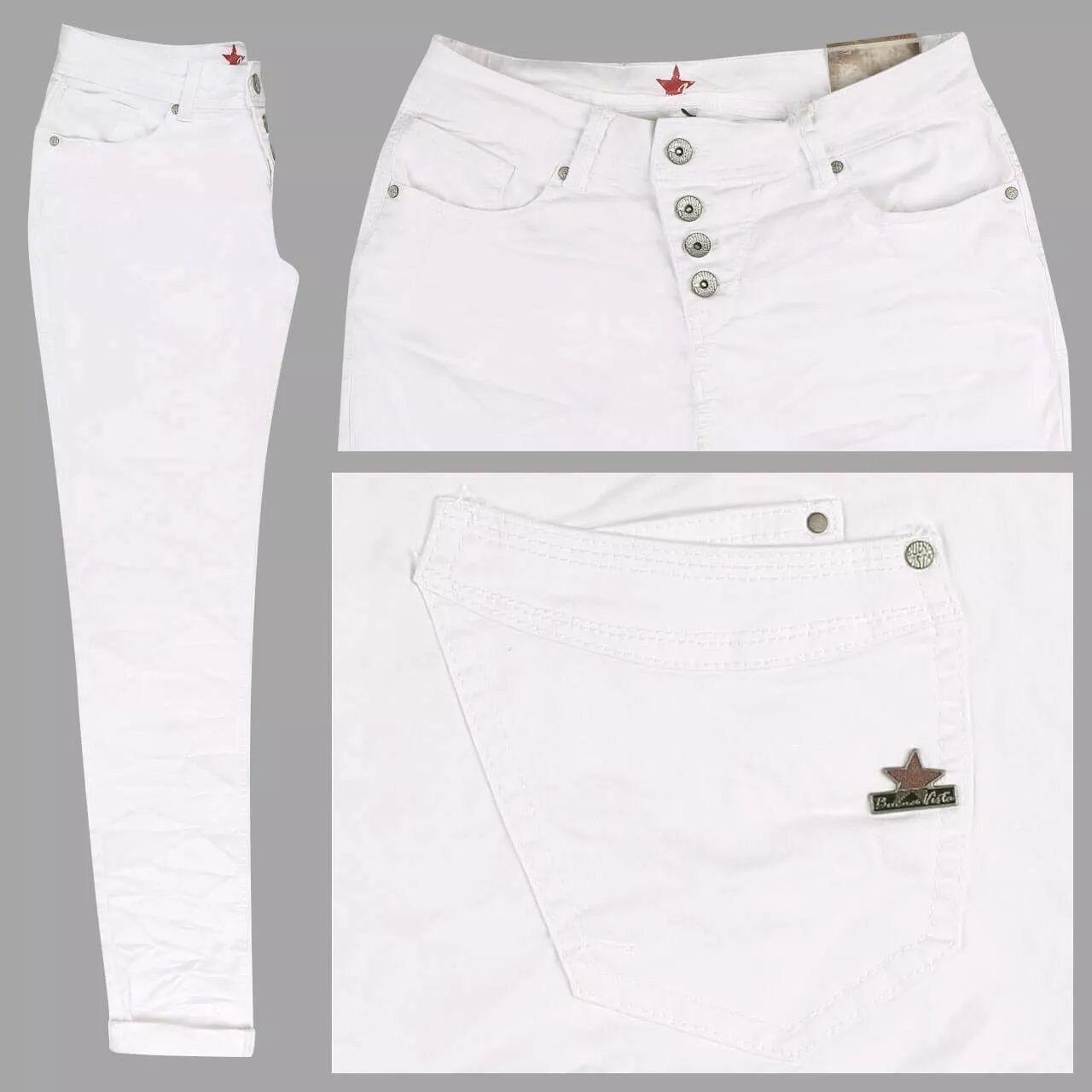 Buena Vista Stretch-Jeans 2146 winter white