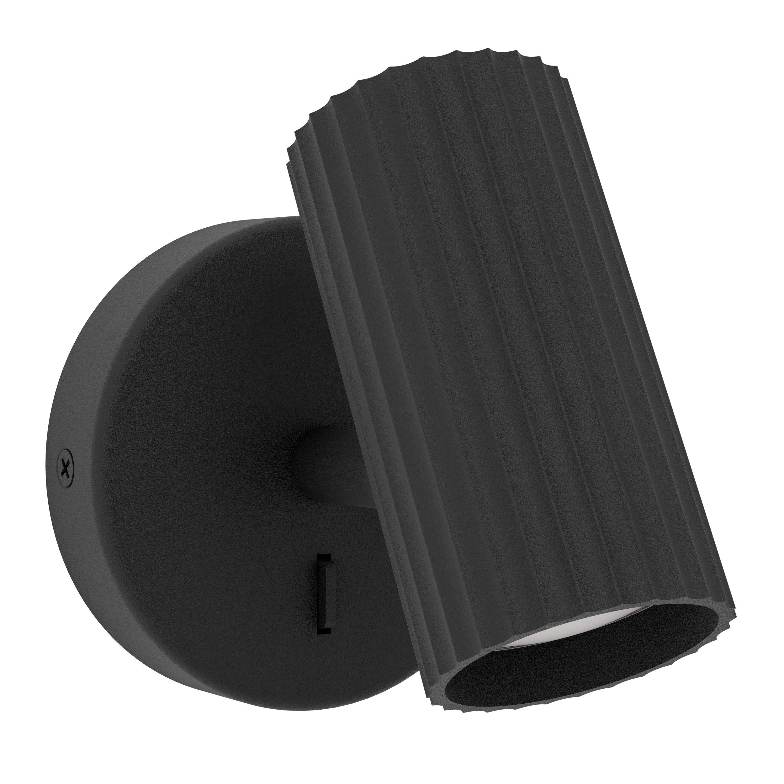 EGLO Wandleuchte PORTILLO Wandlampe - Alu, Stahl - GU10 - 1X5W - IP20, Ein-/Ausschalter, ohne Leuchtmittel, Wandstrahler, Wandspot, Wohnzimmer, Flur, L10,5 x H11 x AL12,5 cm