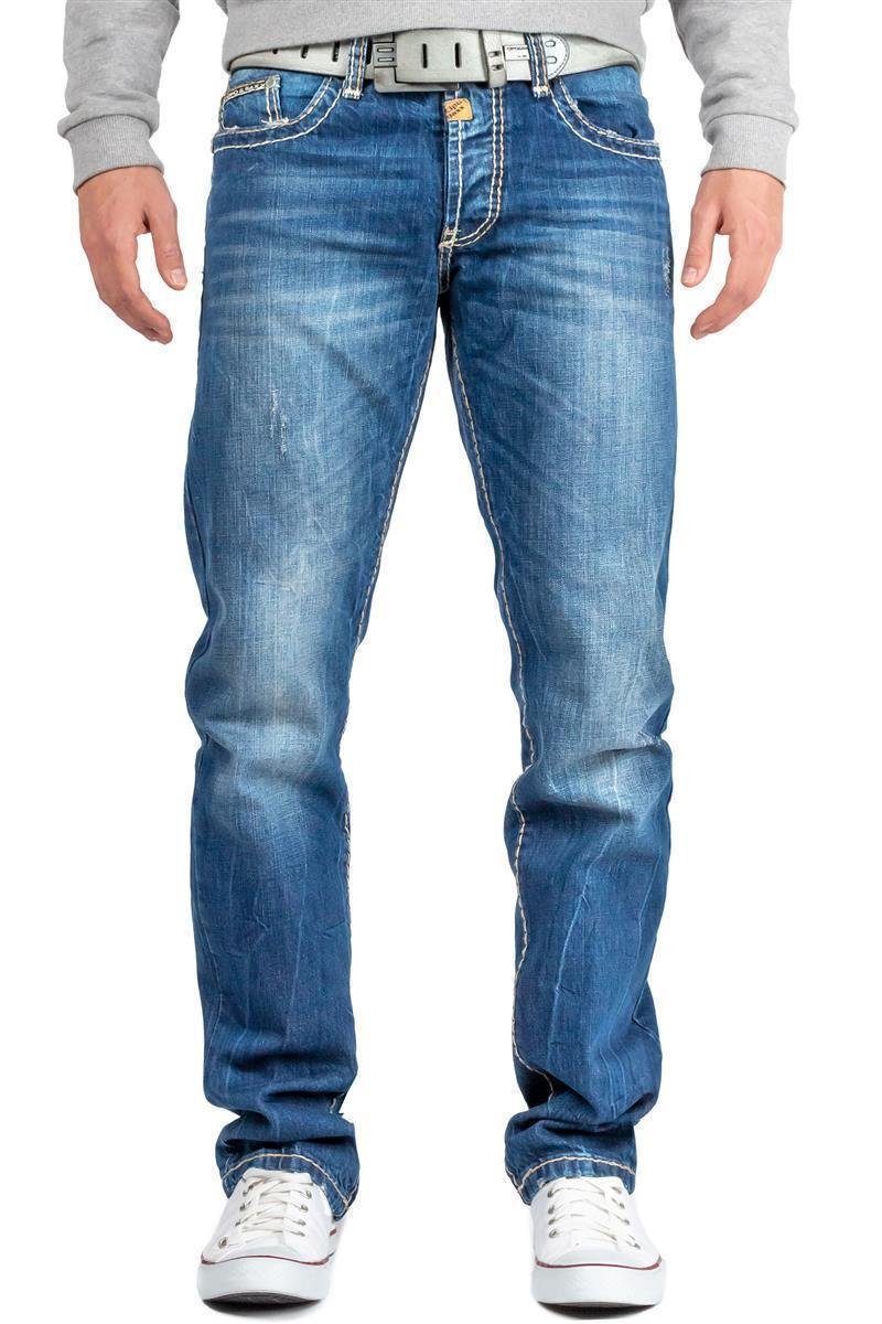 dicken & Nähten und Verzierungen BA-C0688 5-Pocket-Jeans mit Hose Cipo Baxx