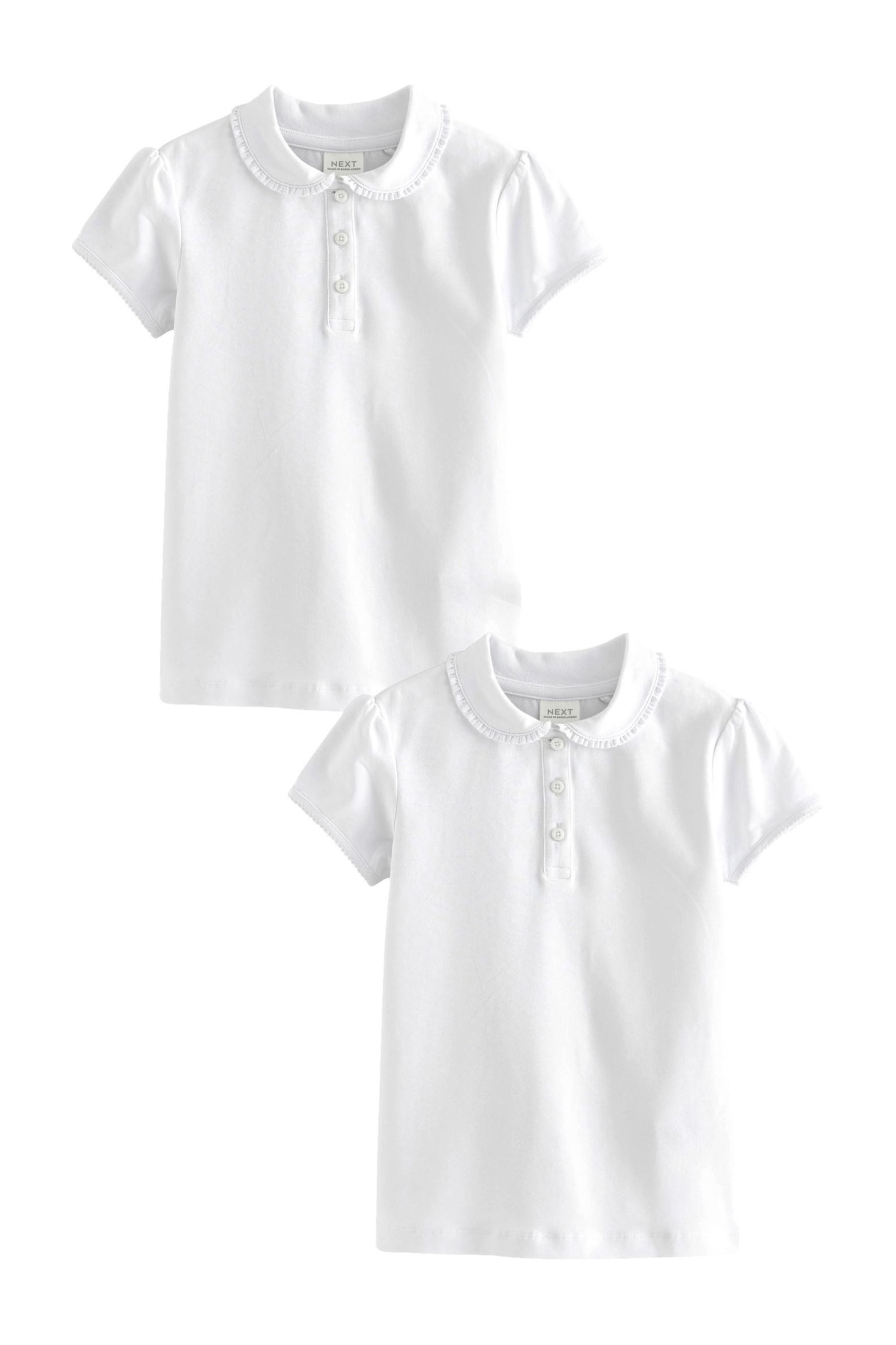 Poloshirt 2 Jersey-Oberteile Stretch-Baumwolle mit Kragen