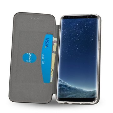 Nalia Smartphone-Hülle Samsung Galaxy S8, Kunstleder Flip Case Hülle mit Magnetverschluss / Klapphülle mit Aufstellfunktion / Kratzfest Book Cover / Stoßfest Rundum Handytasche / Kickstand Case / Komplettschutz Etui / Vorne & Hinten Schutzhülle