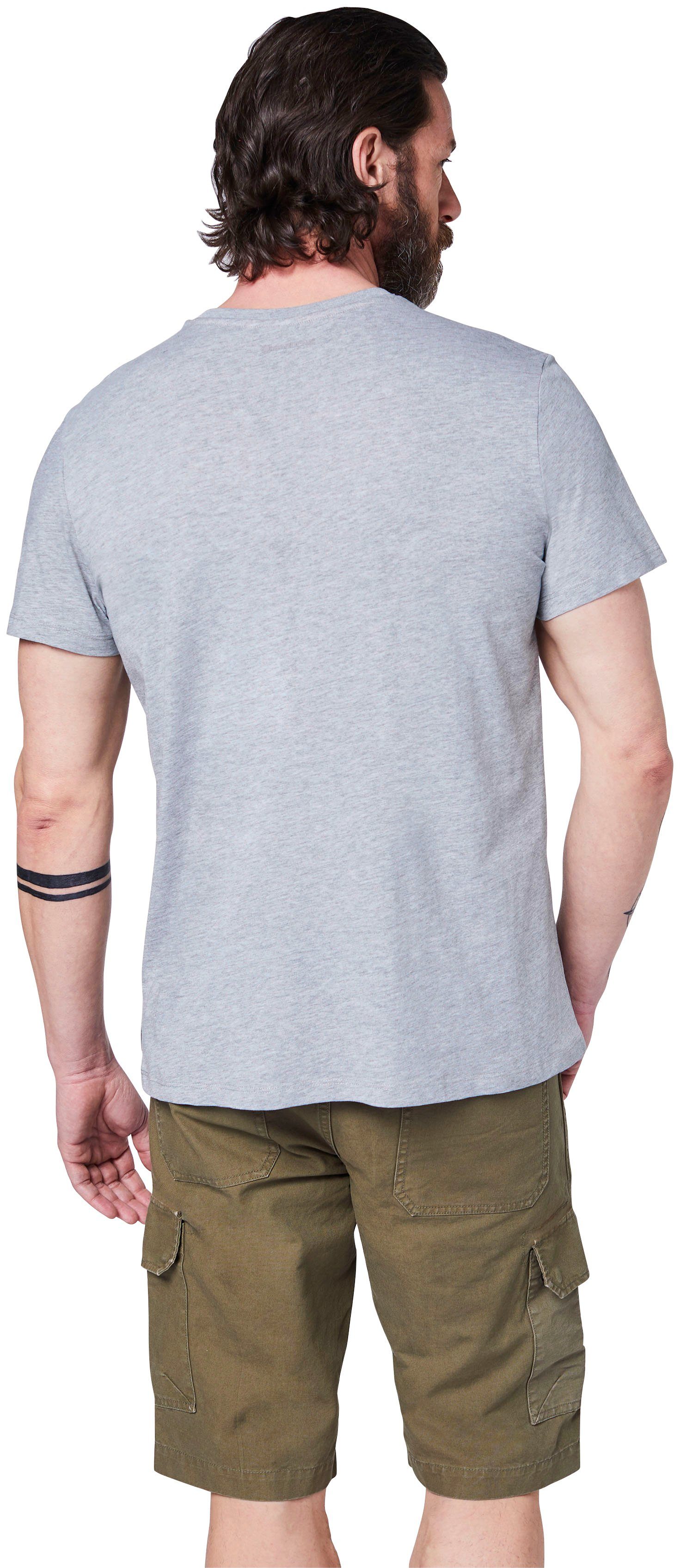 GARDENA Melange mit Grey T-Shirt Aufdruck Light