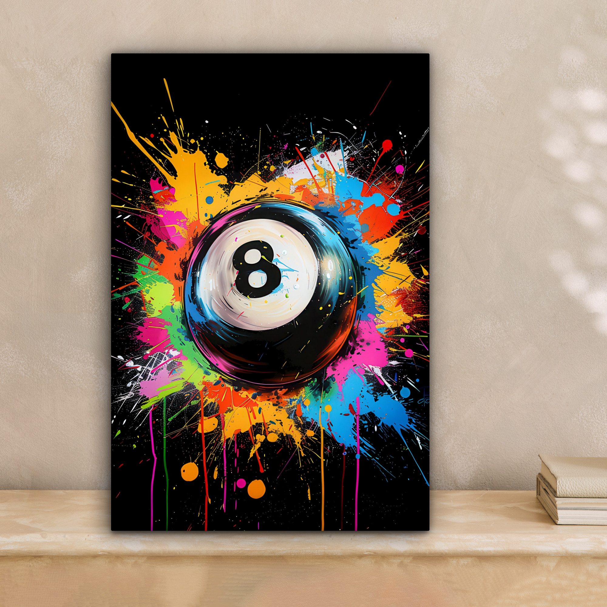 OneMillionCanvasses® Leinwandbild Graffiti - Sport - Billardkugel - Billard günstig online kaufen