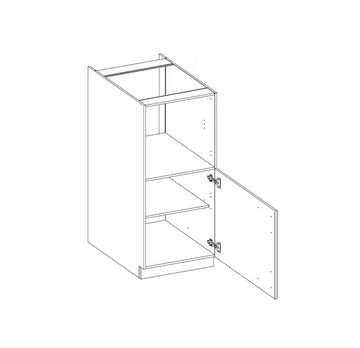 Küchen-Preisbombe Midischrank 60 cm Küche Vigo Hochglanz weiß Eiche Lancelot Küchenzeile Küchenblock