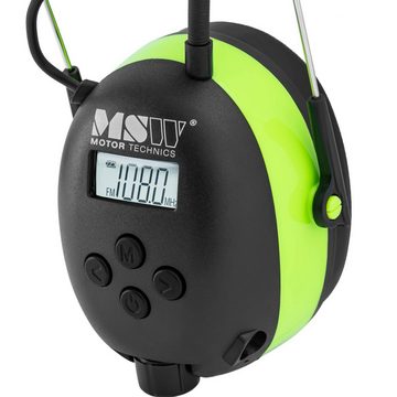 MSW Kapselgehörschutz Lärmschutzkopfhörer Bluetooth Mikrofon LCD-Display
