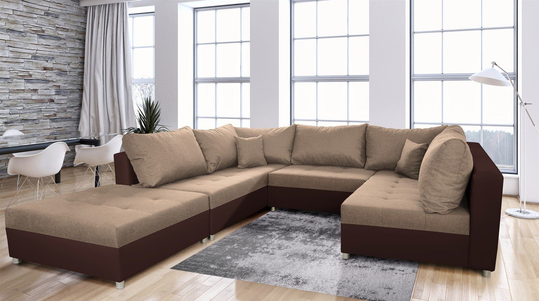 Fun Möbel Wohnlandschaft Sofa U-Form ANDRO, günstig online kaufen