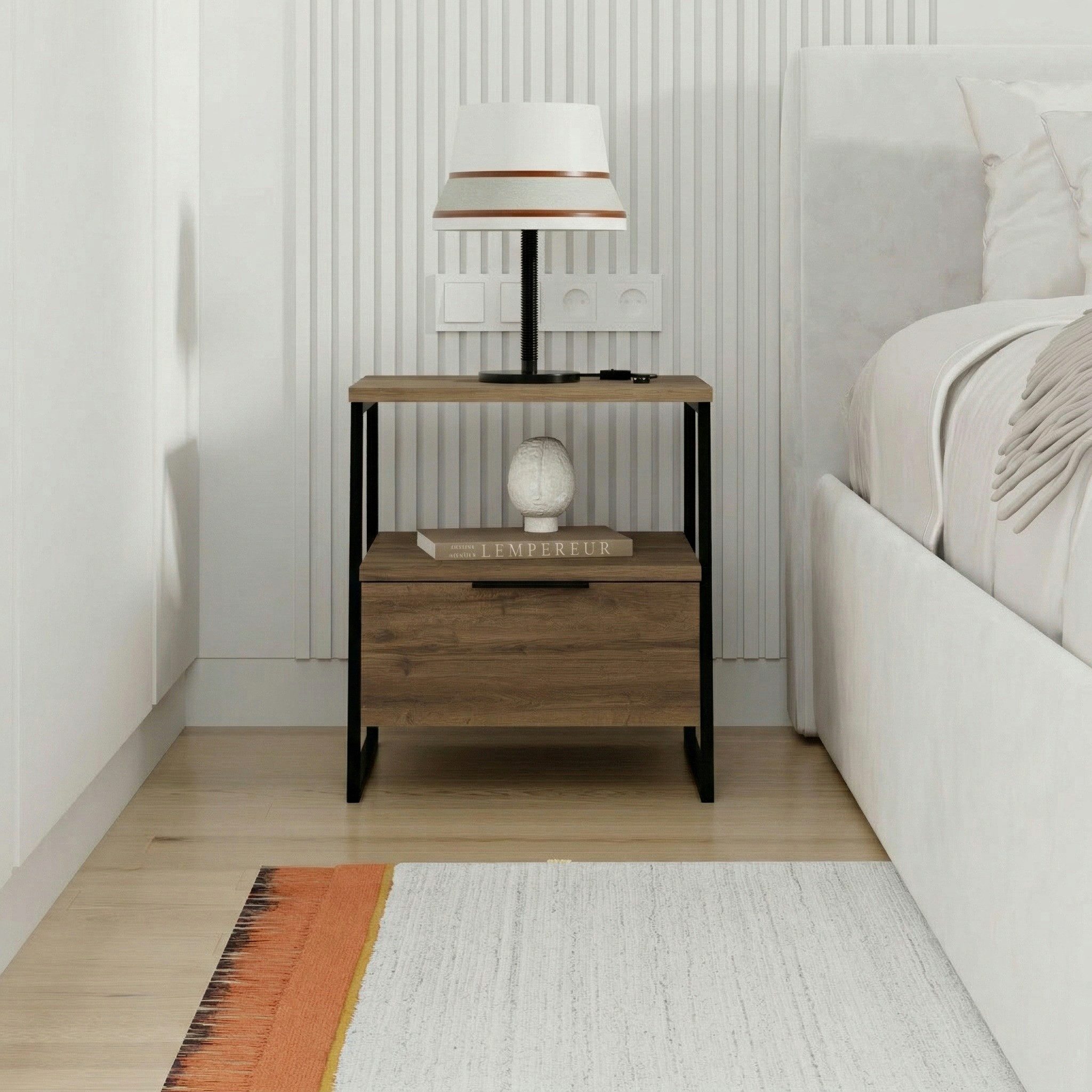 Decortie Nachttisch Pal Moderner Nachttisch, 45 x 41 x 50 cm (1 Tisch), Mod günstig online kaufen
