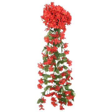 vidaXL Girlanden Künstliche Blumengirlanden 3 Stk Rot 85 cm