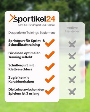 Superhund Trainingshilfe Sprintgurt für Fitness- und Schnellkrafttraining mit Schultergurt