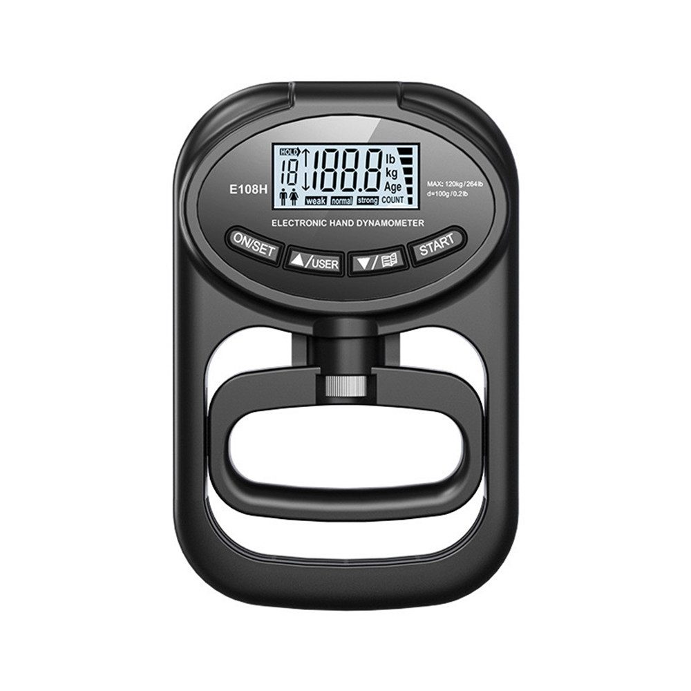 Coonoor Handmuskeltrainer Digitaler Handkraftmessgerät, Elektronischer Hand Dynamometer, Kann über USB aufgeladen oder mit Batterien betrieben werden
