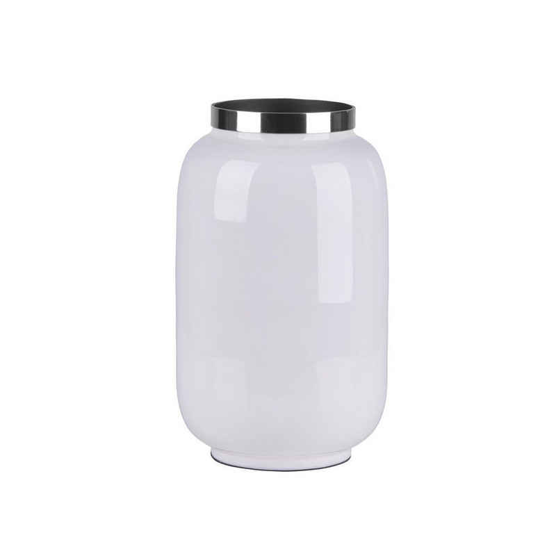 Giftcompany Dekovase (1 Artikel), Saigon Vase S, weiß/silberfarben