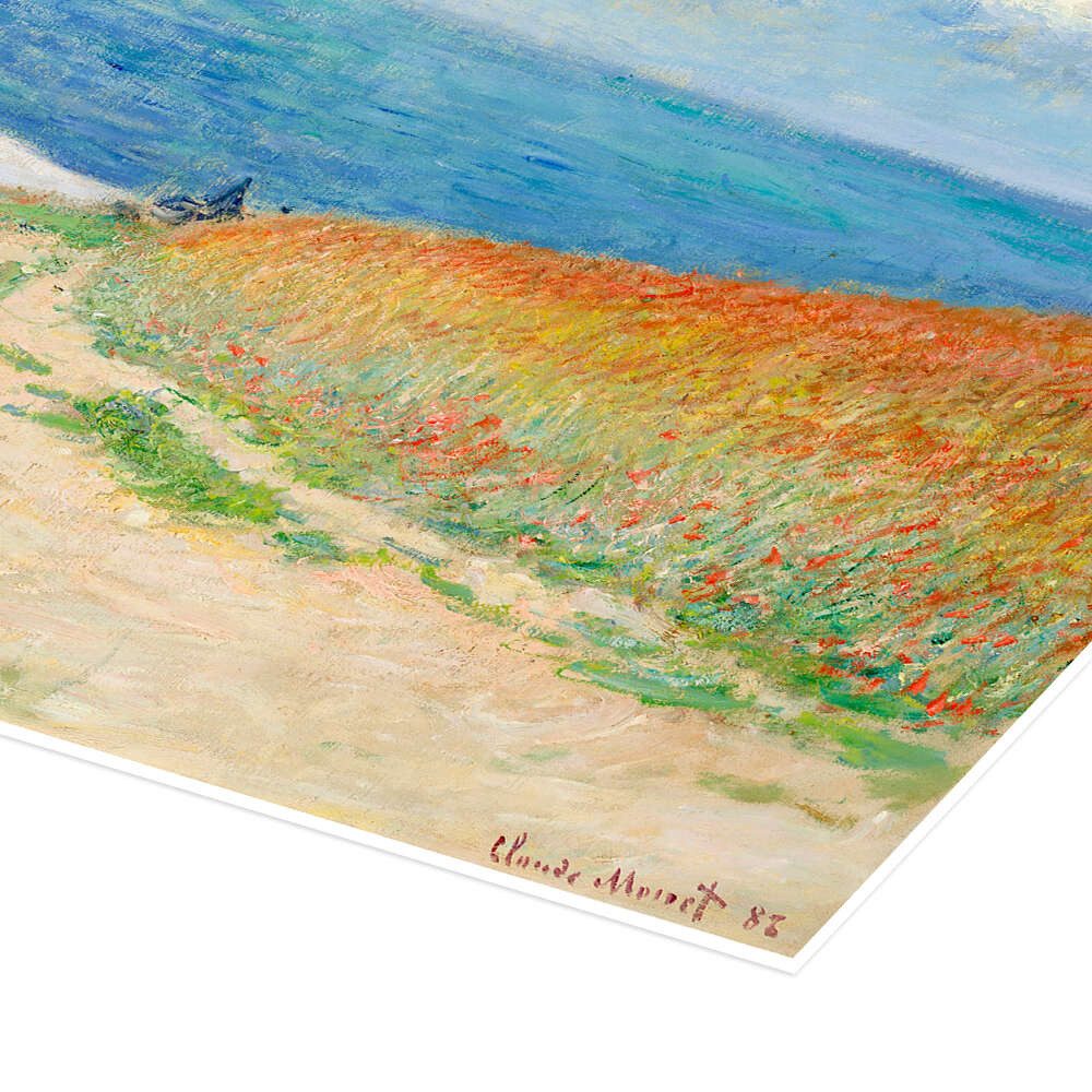 Posterlounge Wandbild Strandweg durch den Weizen bei Pourville, Claude Monet, erhältlich als Poster, Leinwandbild, Wandsticker oder Acrylglasbild