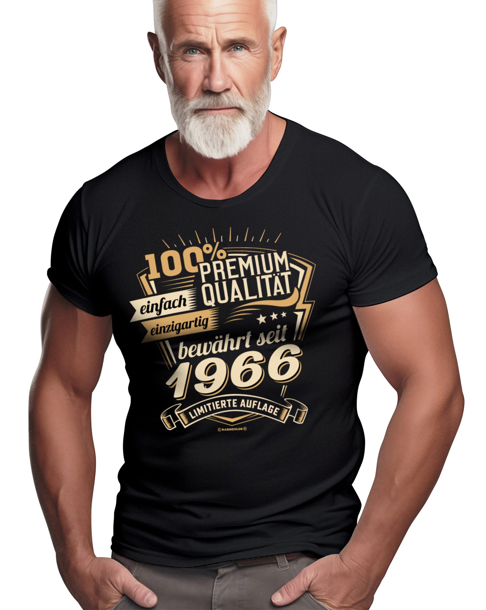RAHMENLOS® T-Shirt als Geschenk zum 60. Geburtstag - Premium bewährt seit 1966