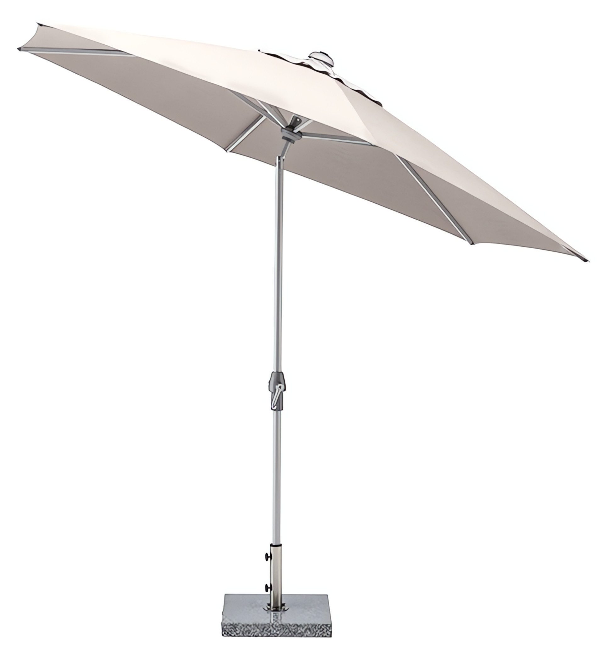 KETTLER Sonnenschirm EASY ALLROUND Kurbelschirm Ø300cm silber / taupe