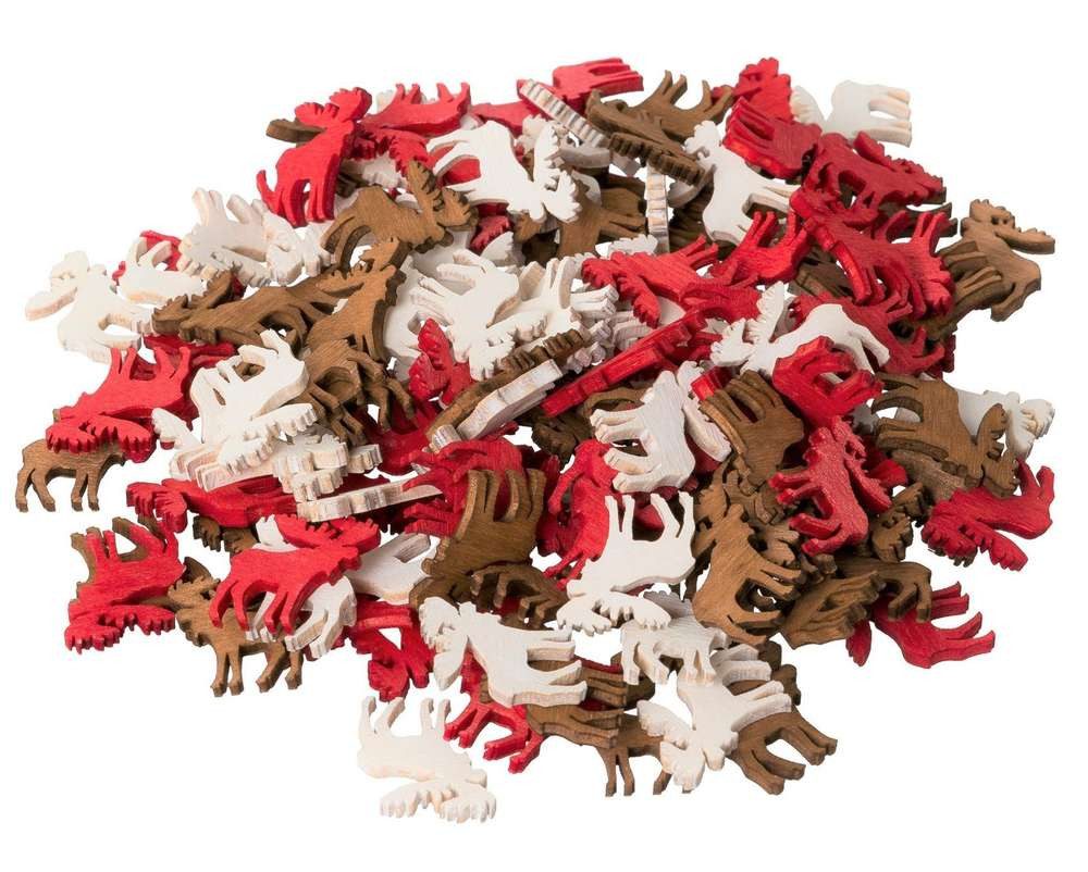 Gasper Streudeko Holz-Streudeko 144 Rentiere aus Holz. 2cm. Elch, Hirsch günstig online kaufen