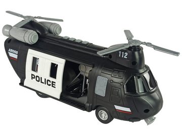 LEAN Toys Spielzeug-Hubschrauber Polizei Hubschrauber Sounds Lichter Schriftzug Sirene Kleintransporter