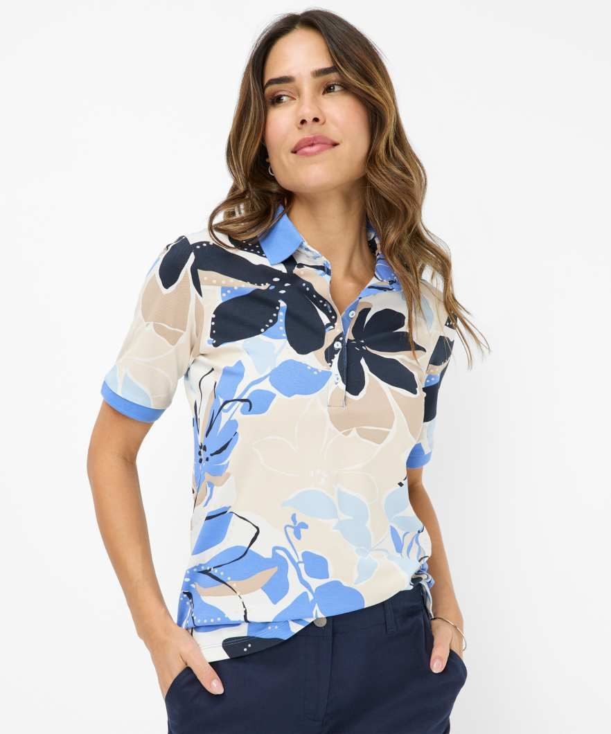 Brax Langarm-Poloshirt