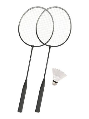L.A. Sports Badmintonschläger Badminton-Set Easy Federball-Spiel Indoor Outdoor für 2 Spieler, (Federball-Set, 4-tlg., 2 x Schläger, 1 x Ball, Tragetasche), Schläger Vorbespannt, Grip-Tape Griff