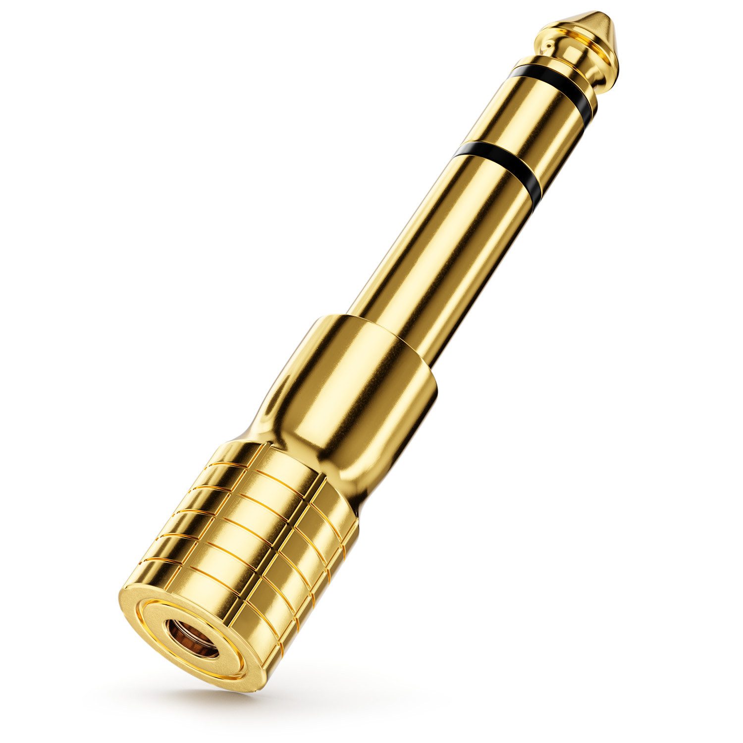 deleyCON deleyCON Klinke Adapter 3,5mm auf 6,35mm Stereo Audio vergoldet für Audio-Kabel