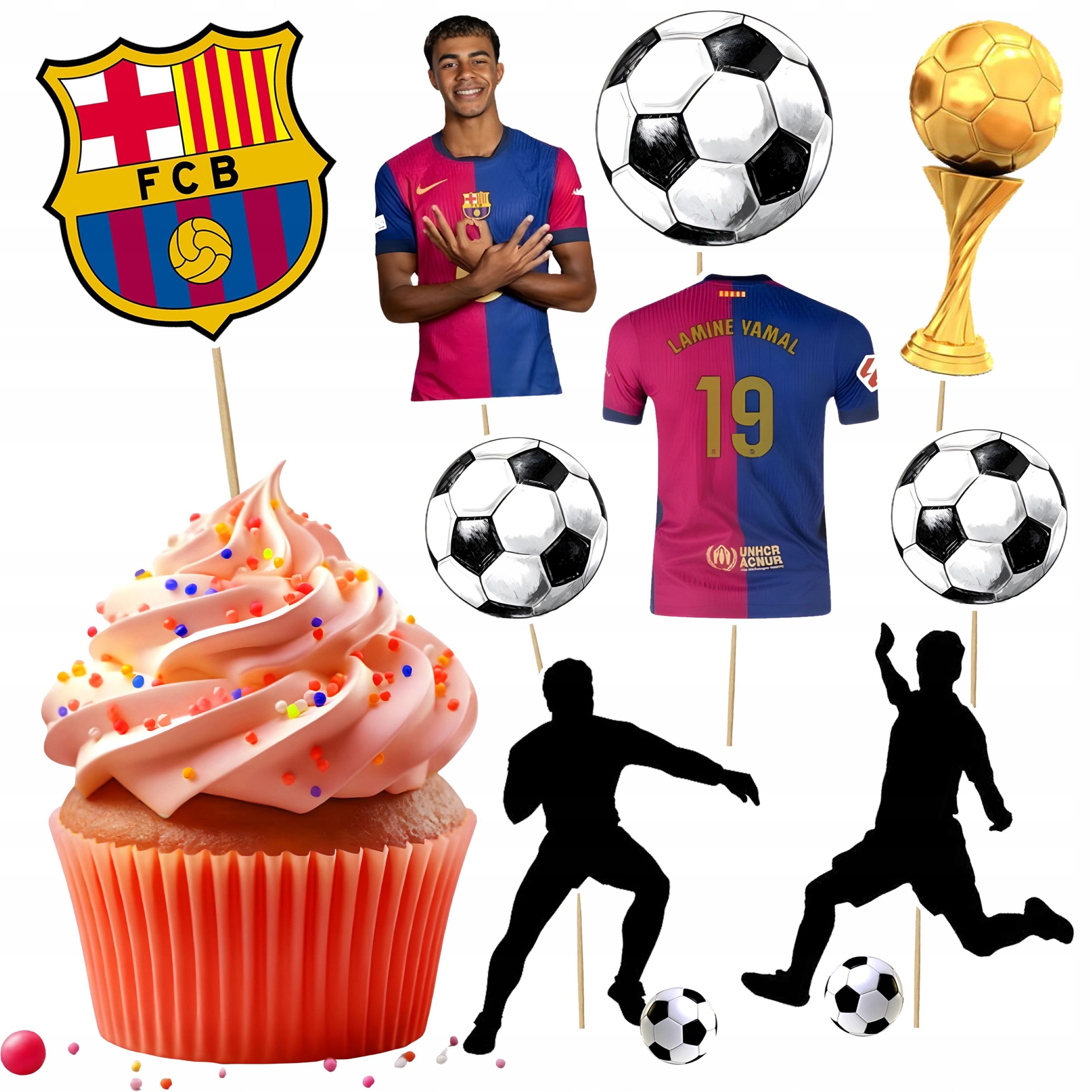 Topper Topper für Torte, FC Barcelona Yamal, 10 Figuren