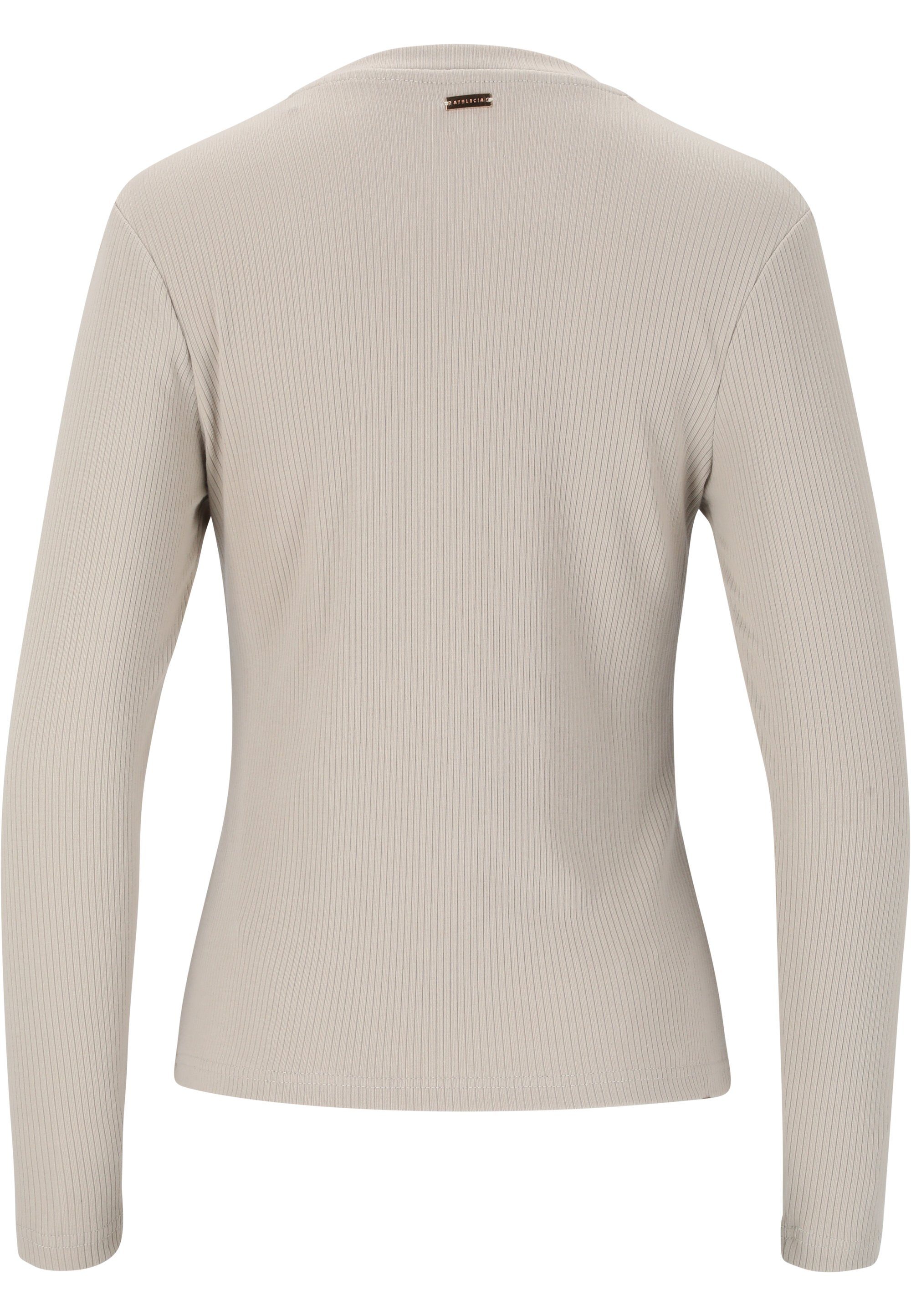 beige Eigenschaften und feuchtigkeitsregulierenden Lankae mit (1-tlg) Langarmshirt 4-Wege-Stretch ATHLECIA