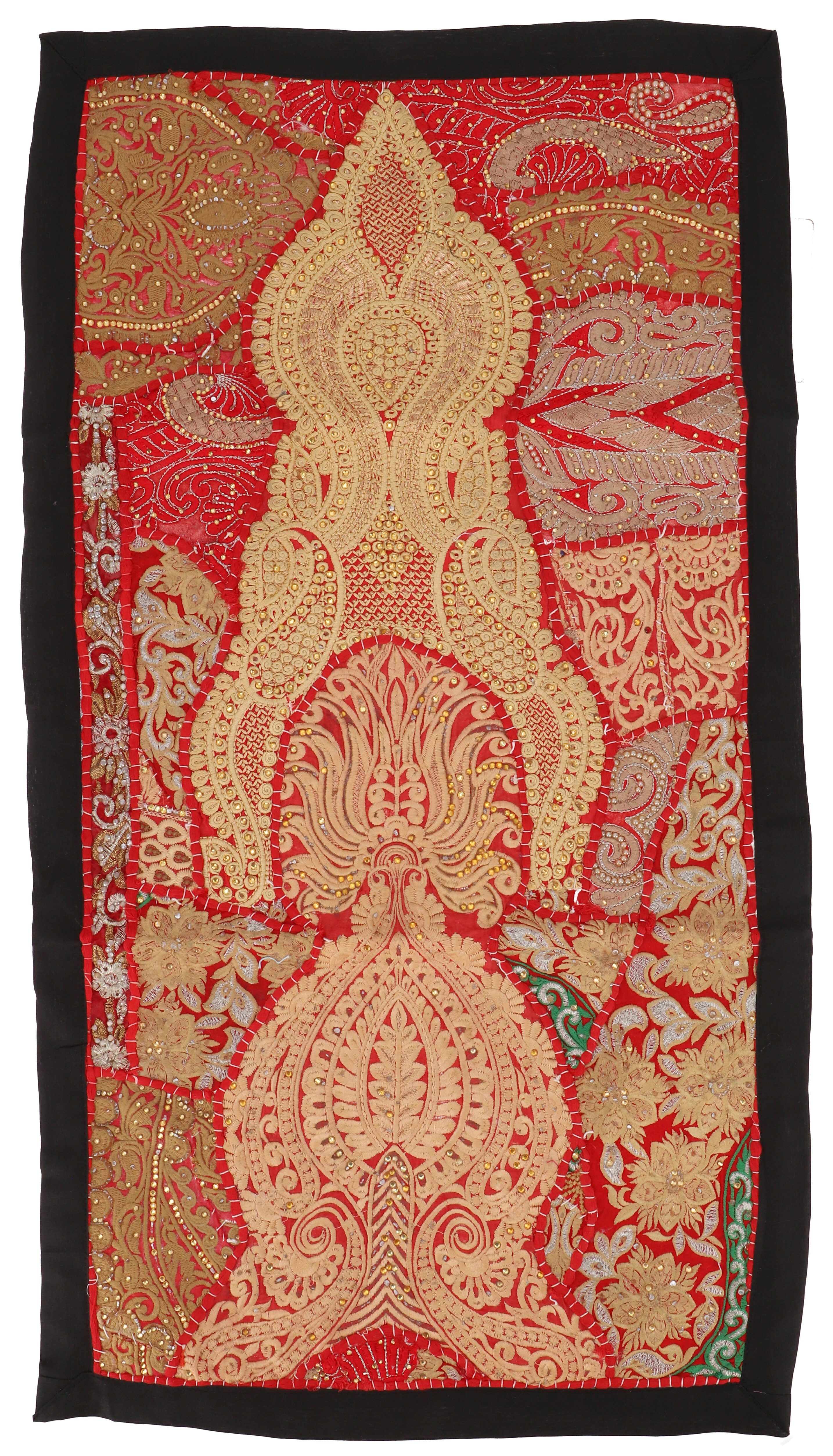 Guru-Shop Wandteppich Indischer Wandteppich Patchwork Wandbehang,.., Höhe: 45 mm