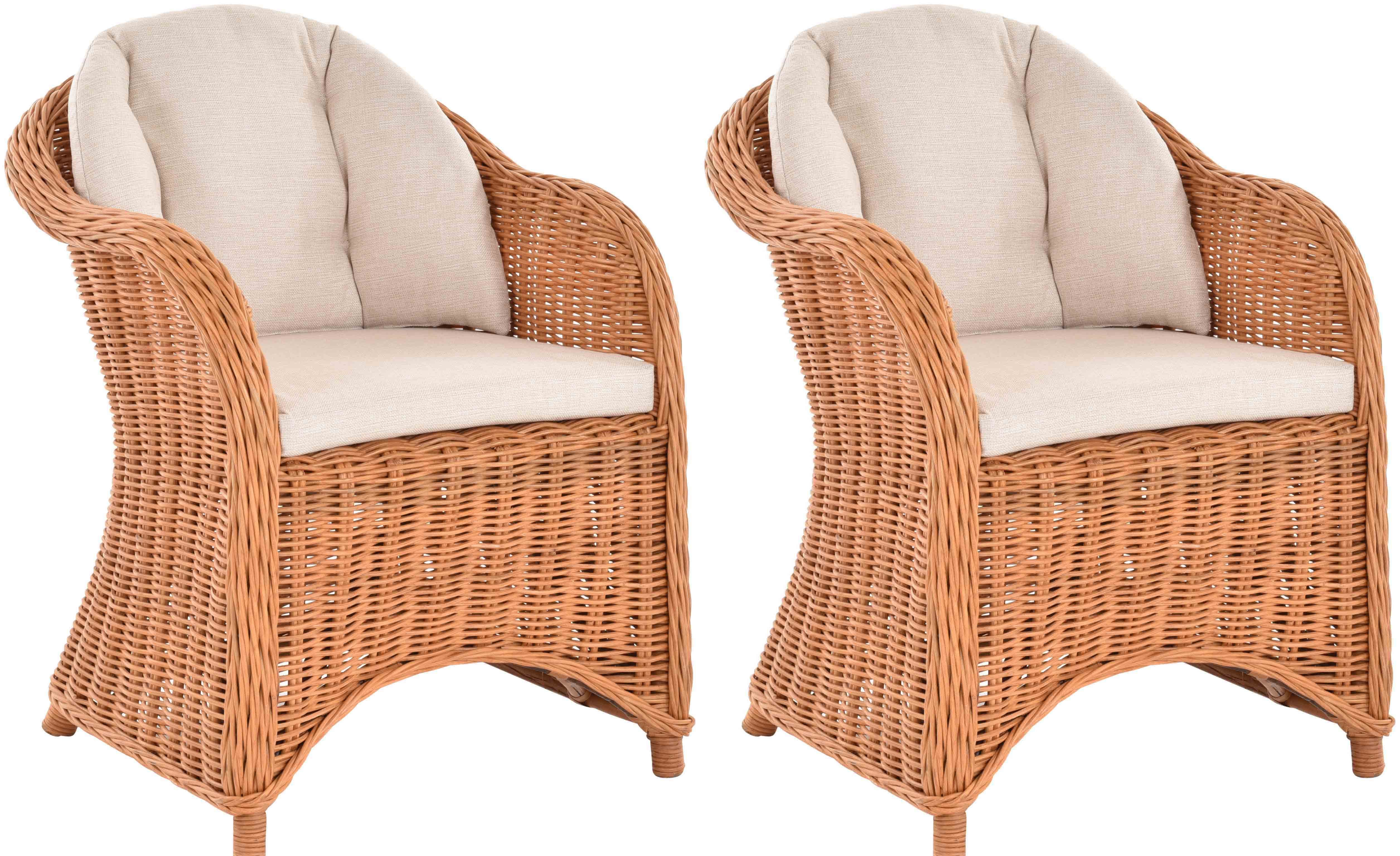 Krines Home Loungesessel 2x S 601 + Kissen S+R Jessy Beige Apricot (2-St., 2x Sessel), Sessel geschwungen