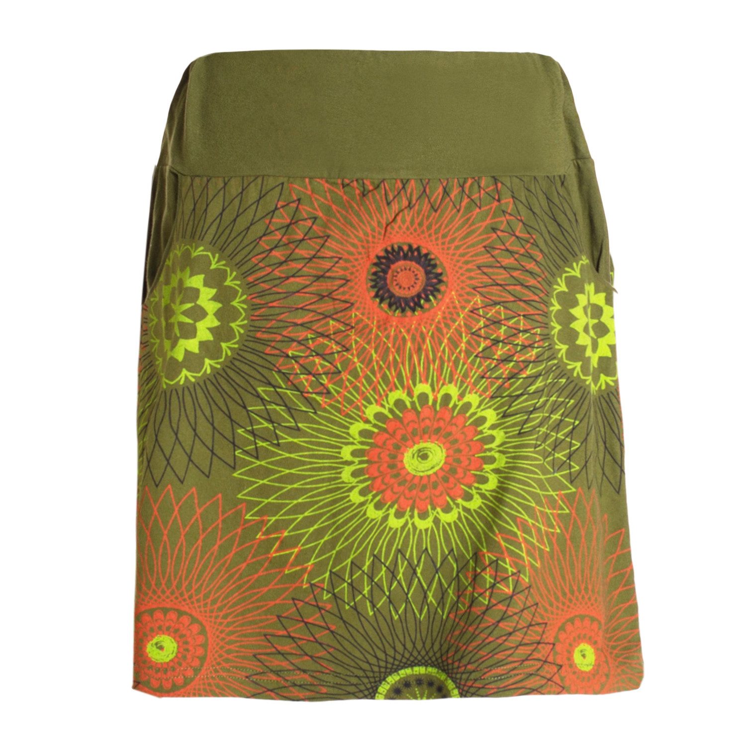 Vishes Minirock Damen Baumwolle Mandala-Muster breiter günstig online kaufen