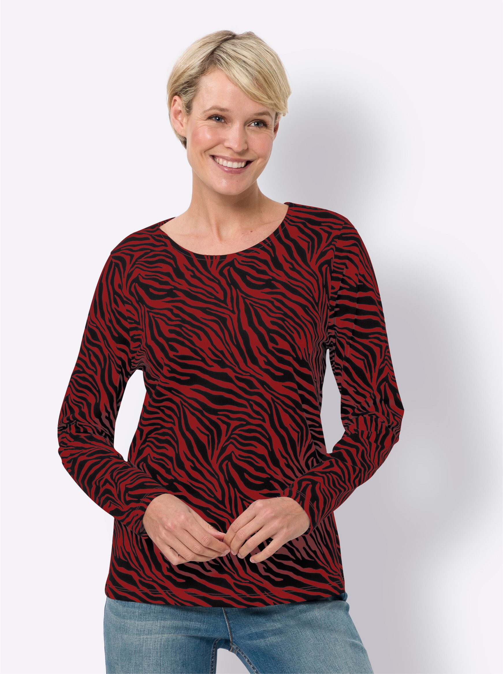 Sieh an! T-Shirt Langarm-Shirt Langarm