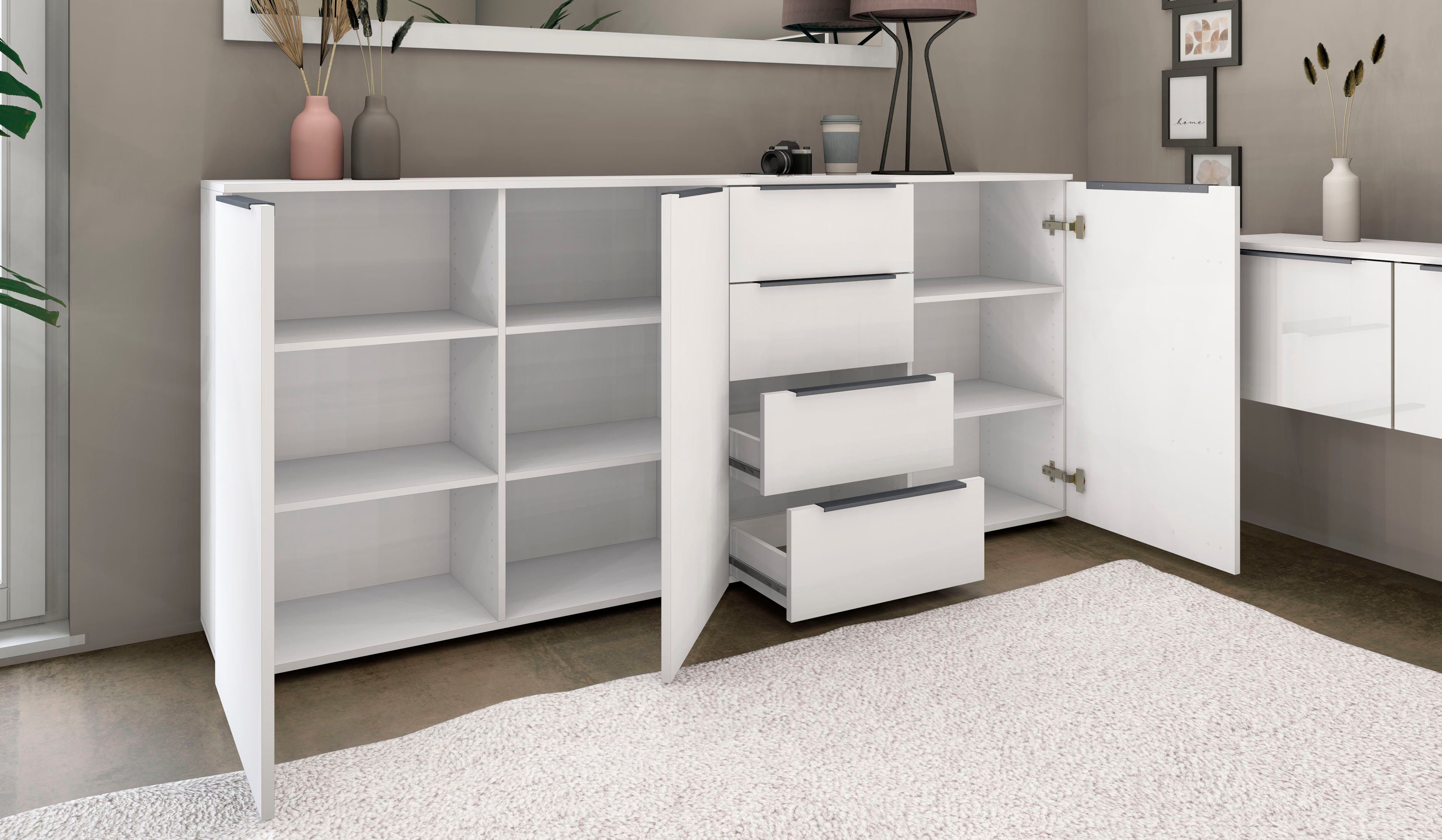 borchardt Möbel Highboard Tom, Breite 200 cm