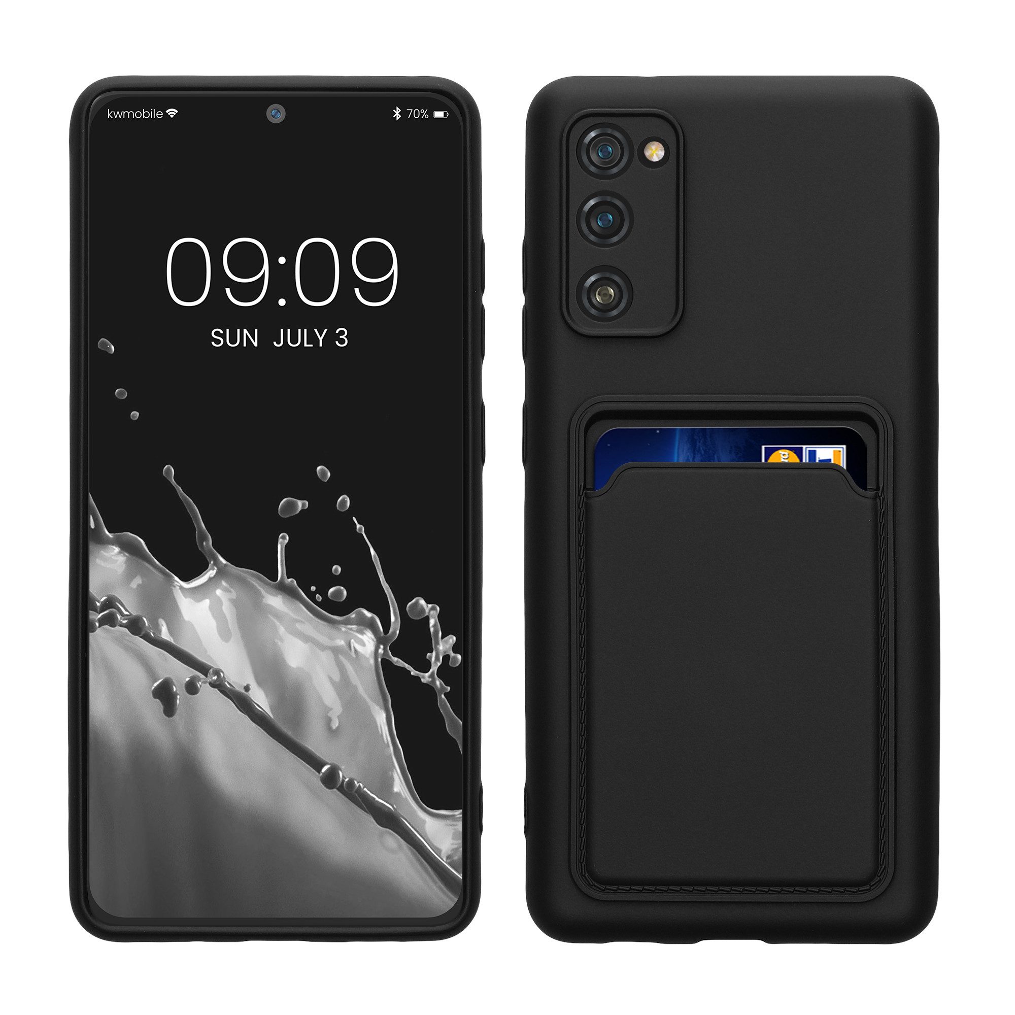 kwmobile Handyhülle Hülle für Samsung Galaxy S20 FE, Handyhülle mit Fach für Karten - Handy Cover Case