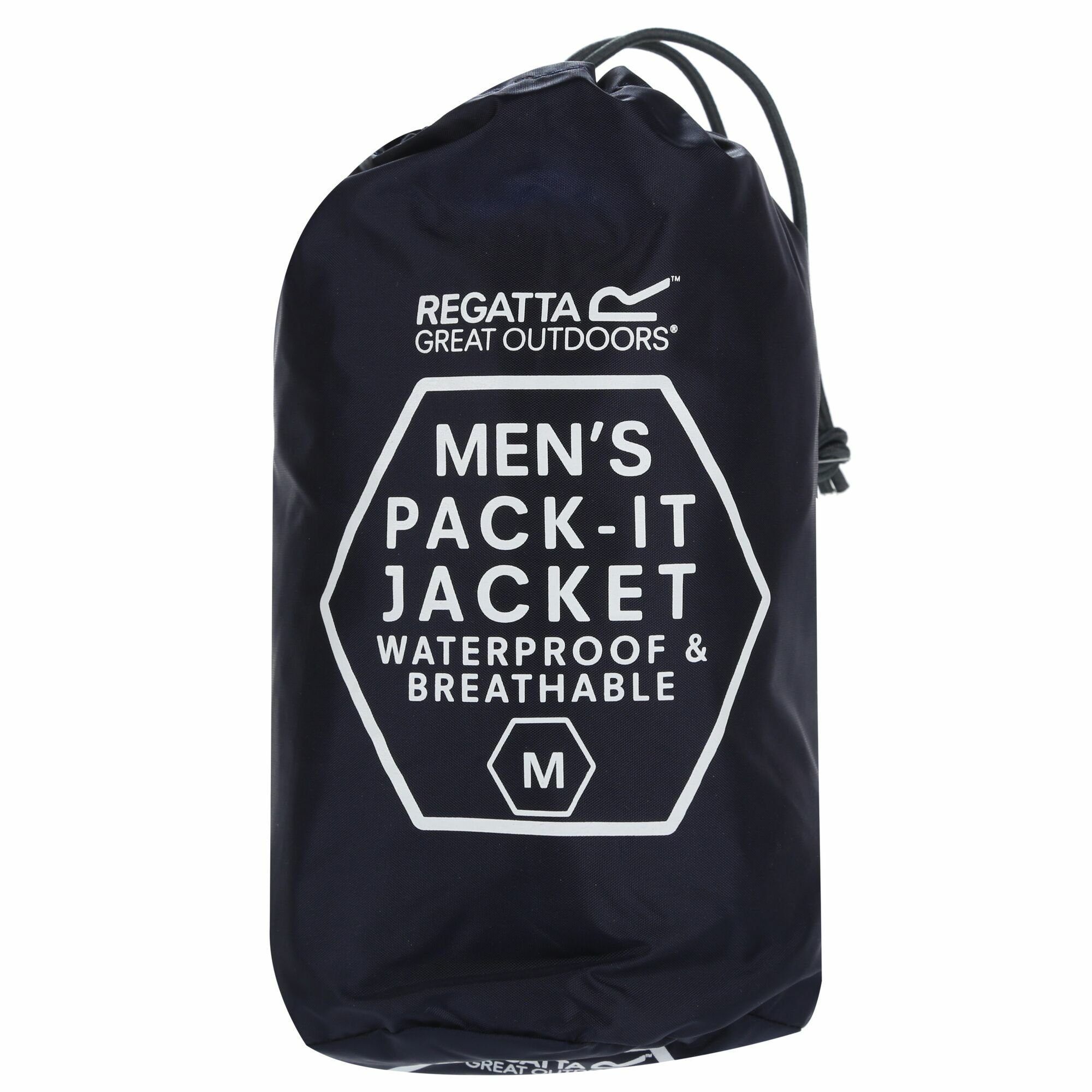 Packbeutel Pack-It mit Regatta Regenjacke für Herren, Navy III