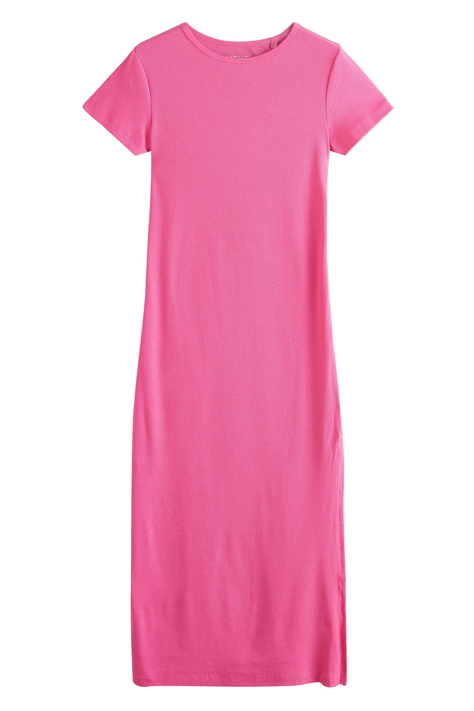 Next Maxikleid Gestuftes T-Shirt-Kleid in Maxilänge mit Schlitz (1-tlg) günstig online kaufen