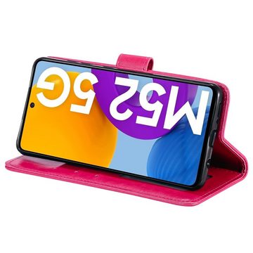 CoverKingz Handyhülle Hülle für Samsung Galaxy M52 5G Handyhülle Flip Case Cover Etui 16,95 cm (6,7 Zoll), Klapphülle Schutzhülle mit Kartenfach Schutztasche Motiv Mandala