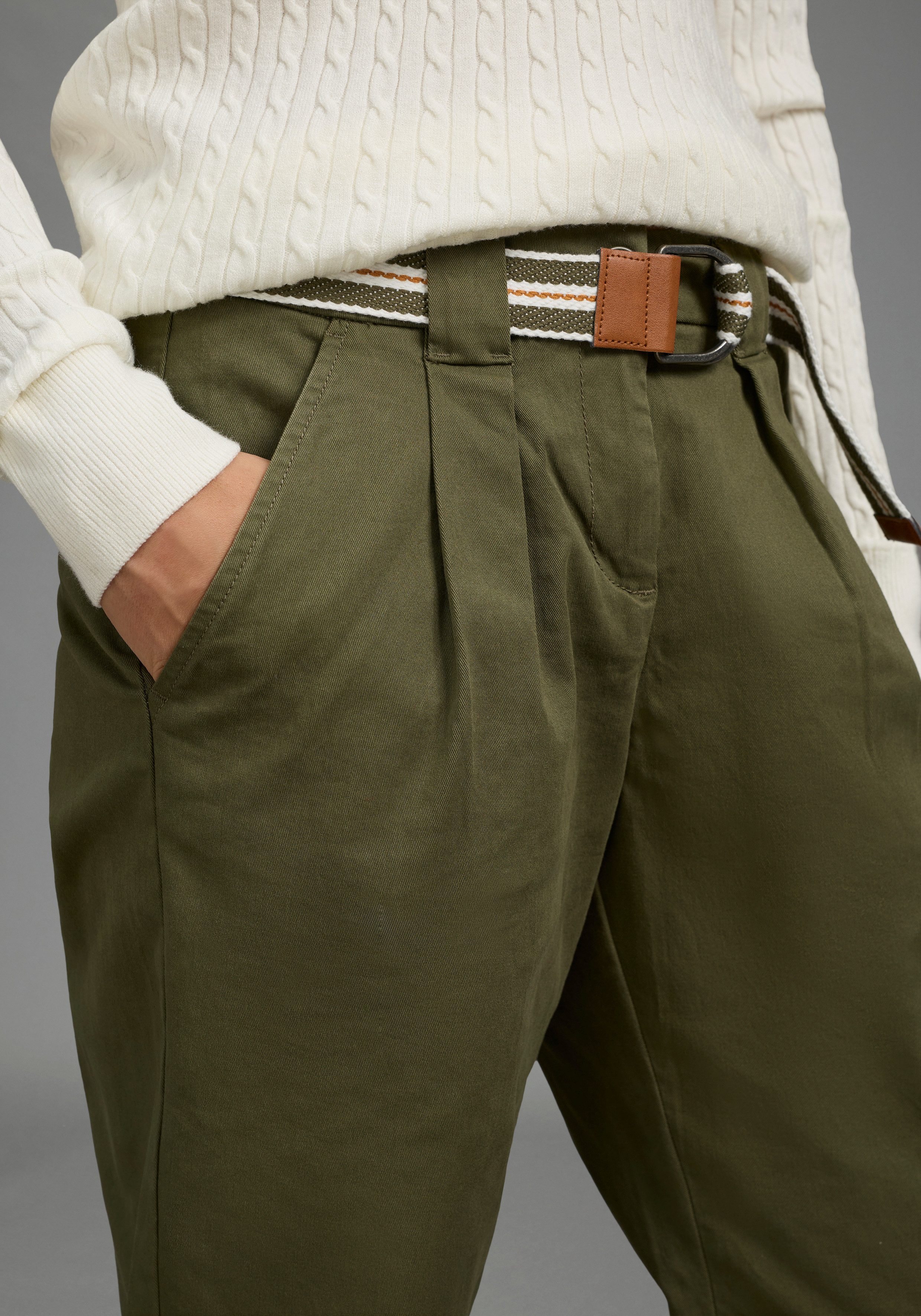Laura Scott Chinohose gerade Passform im Comfort Fit, elastisches Material