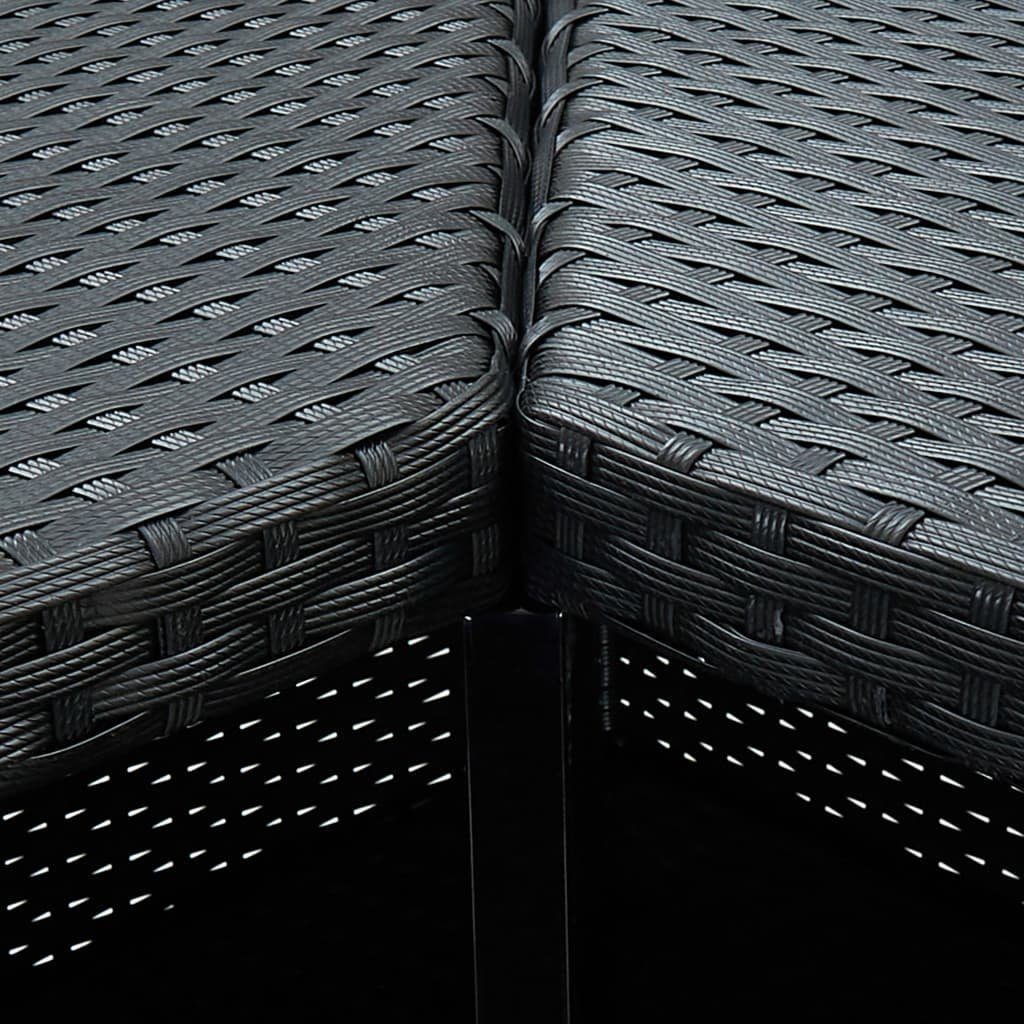 100x50x105 aus in cm), Schwarz möbelando 3004524 Stahl PE-Rattan, (LxBxH: Esstisch
