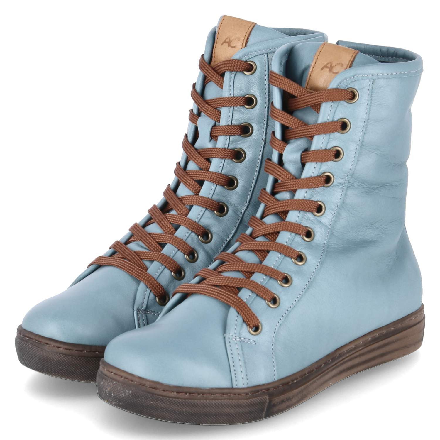 Andrea Conti Andrea Conti 03428560-797 petrol/ brandy Damen Glattleder gruen Winterstiefel