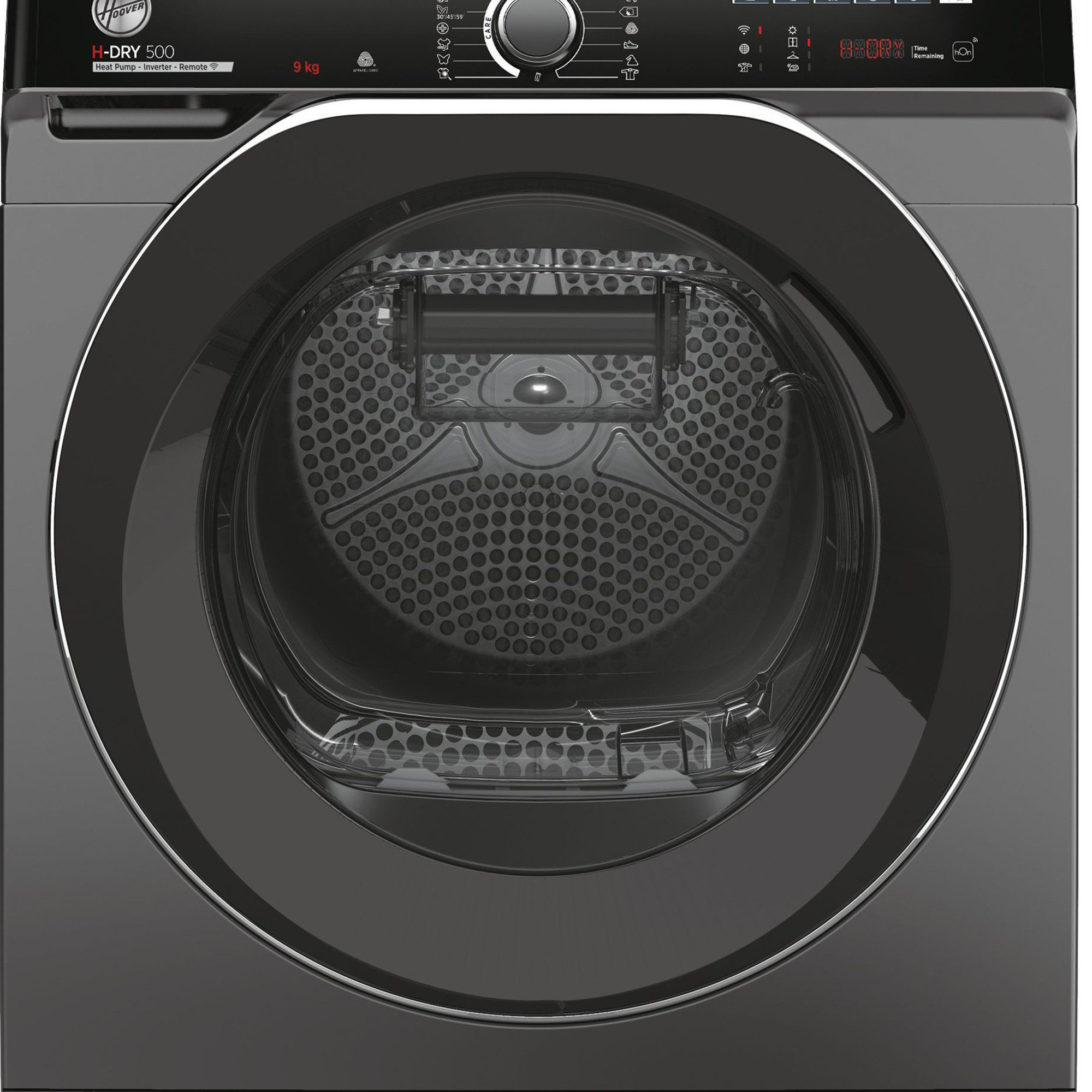 Hoover Wärmepumpentrockner H-DRY500 NDPEH9A3TCBERXSS, WiFi + Bluetooth, AquaVision-System, Schuhgestell