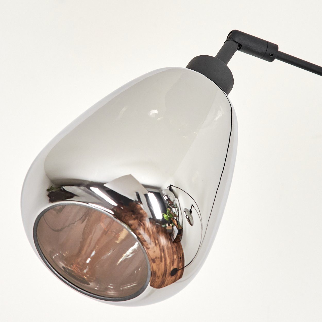 hofstein Stehlampe moderne 3xE14, ohne Ø8, aus verstellbar, Standleuchte, Leuchtmittel in Metall/Glas Leuchtmittel, Stehlampe Schwarz/Chromfarben, ohne Glasschrime