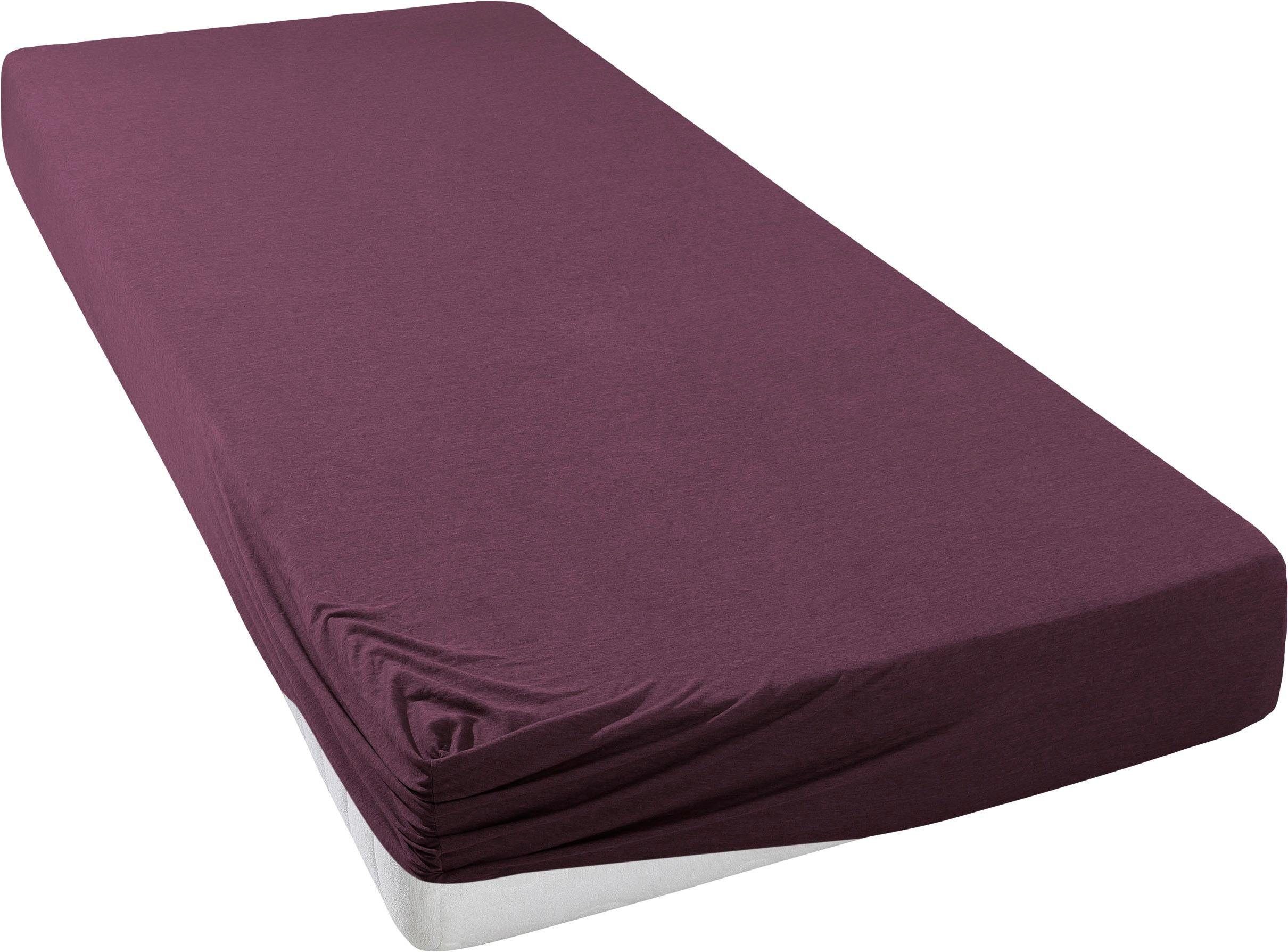 OTTO home Spannbettlaken SOUCY aus Baumwolle mit Elasthan, 160 g/m², Jersey-Elasthan, Gummizug: rundum, (1 Stück), Premium Bettlaken für Matratzen bis 30 cm Höhe, optimale Passform