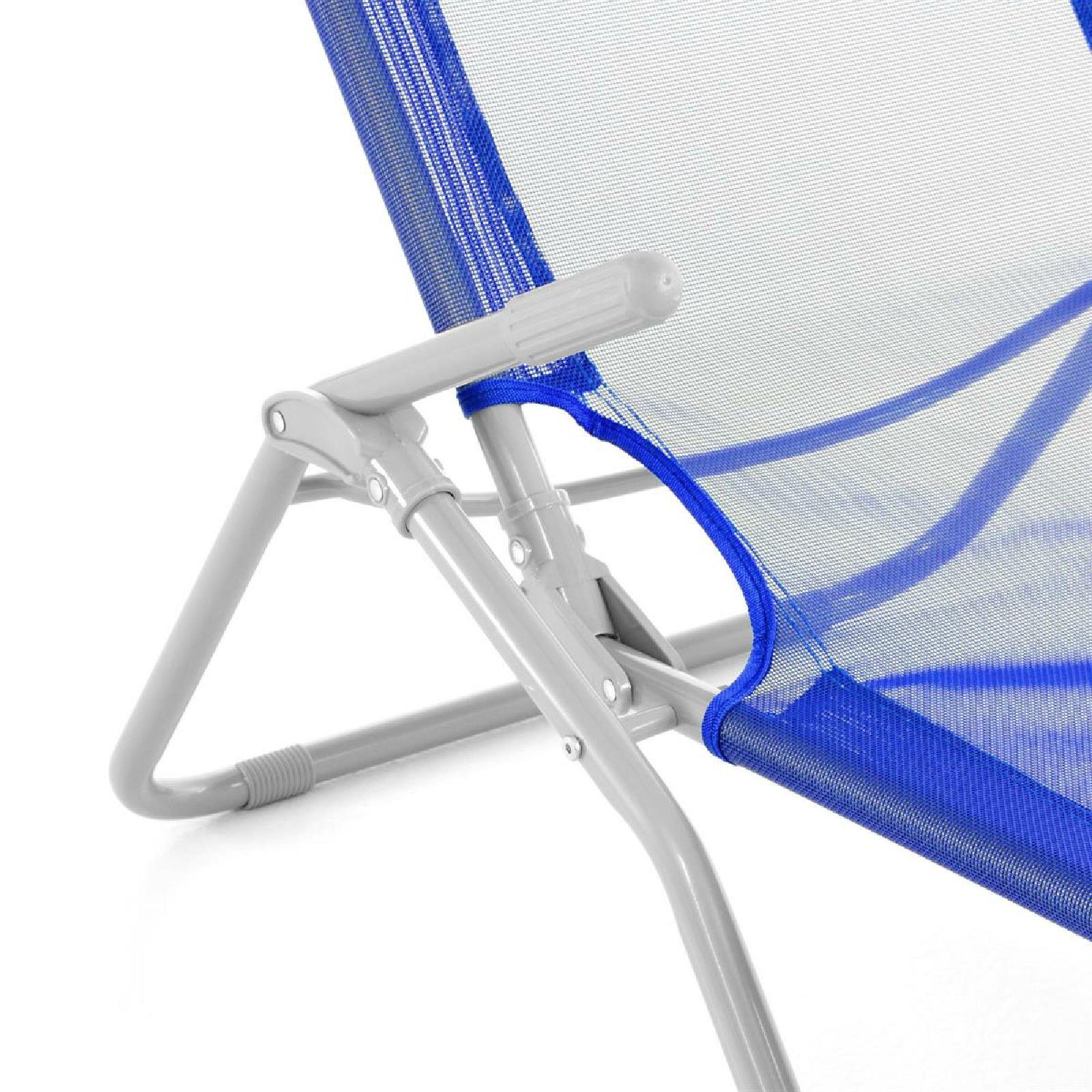 VCM Gartenliege Sonnenliege Relax H. 100 x B. 48 x T. 160 cm, 1, Liegestuhl, Gartenliege, Relaxliege, Blau