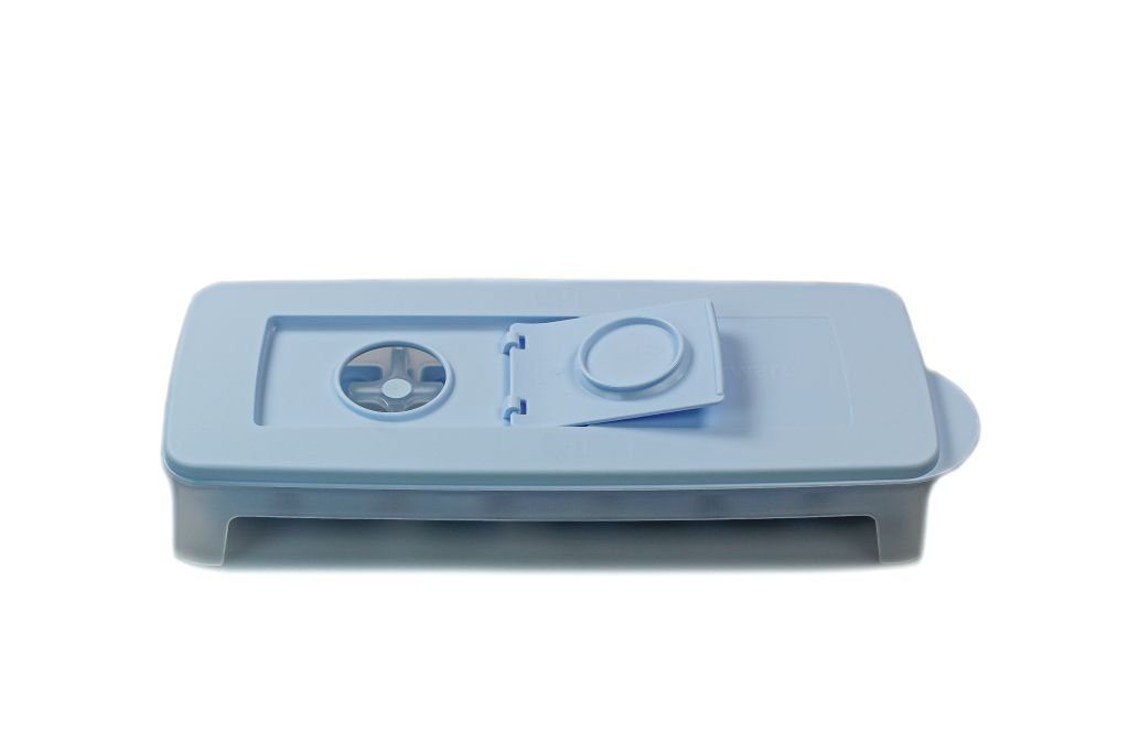 TUPPERWARE Eiswürfelform Eiswürfler hellblau-weiß