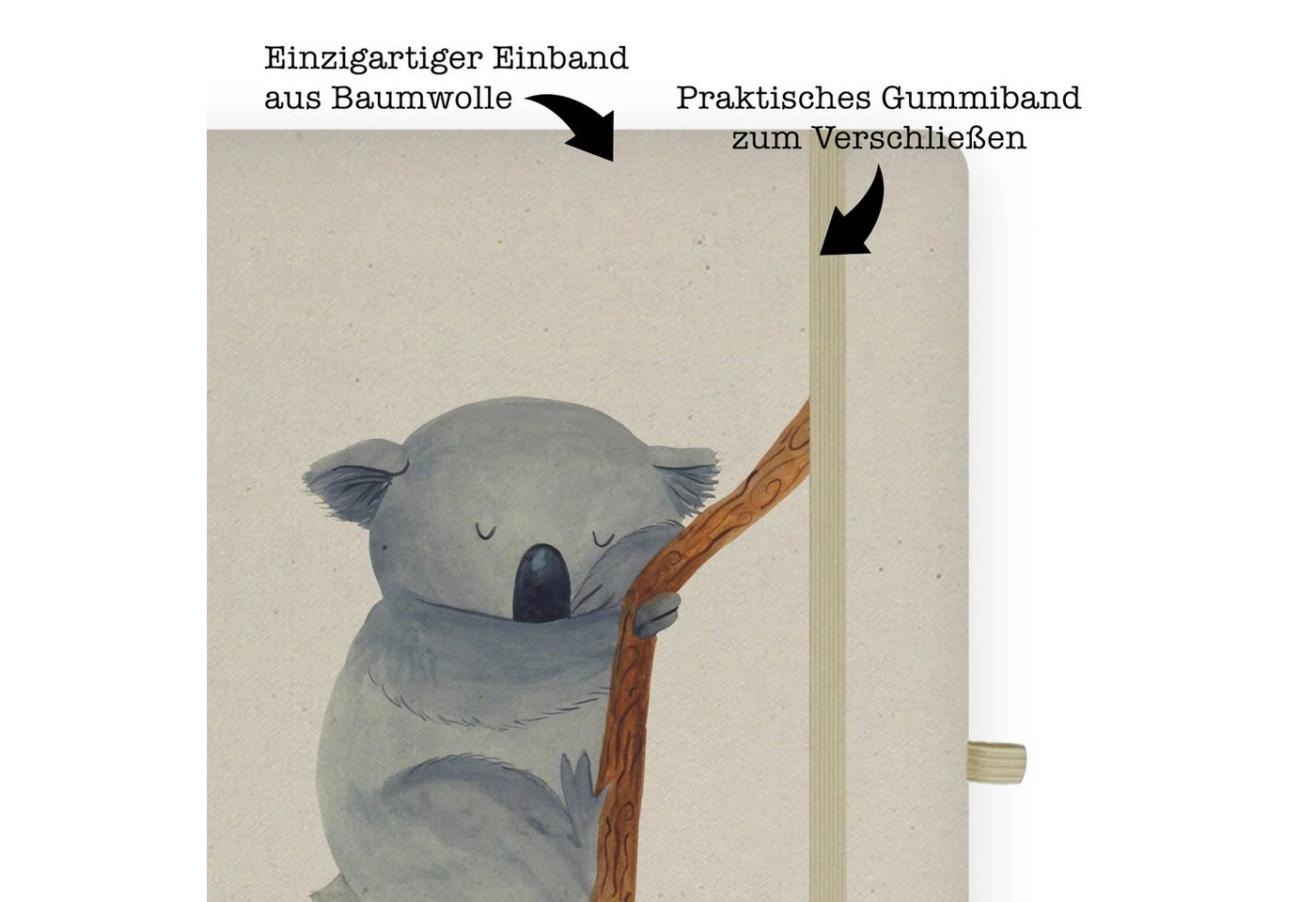 Thumbnail - Mr. & Mrs. Panda Notizbuch Koalabär - Transparent - Geschenk, DIN A4 Notizbuch Handgemacht, DIN Mr. & Mrs. Panda, Kreati...